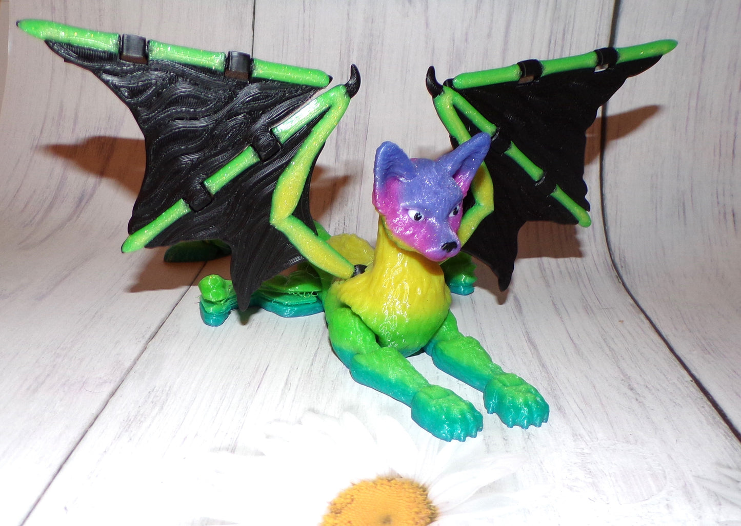 Cat Dragon 3d Printed Articulated Figurine - Wonderland 3D Printing 