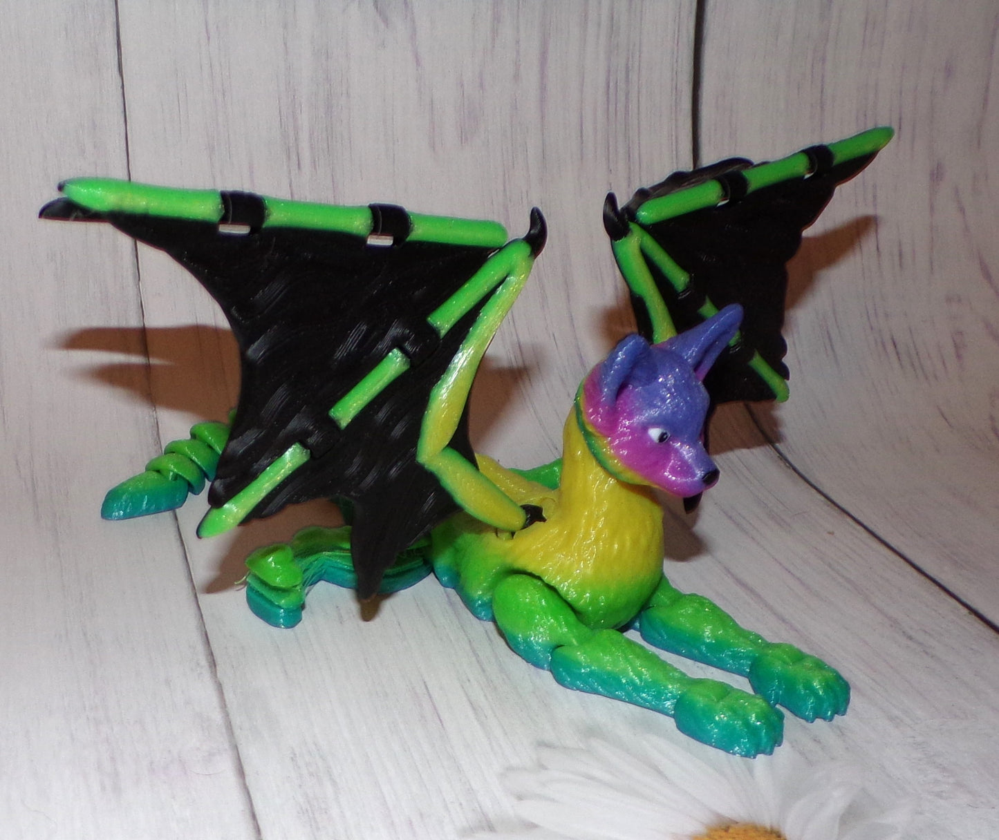 Cat Dragon 3d Printed Articulated Figurine - Wonderland 3D Printing 