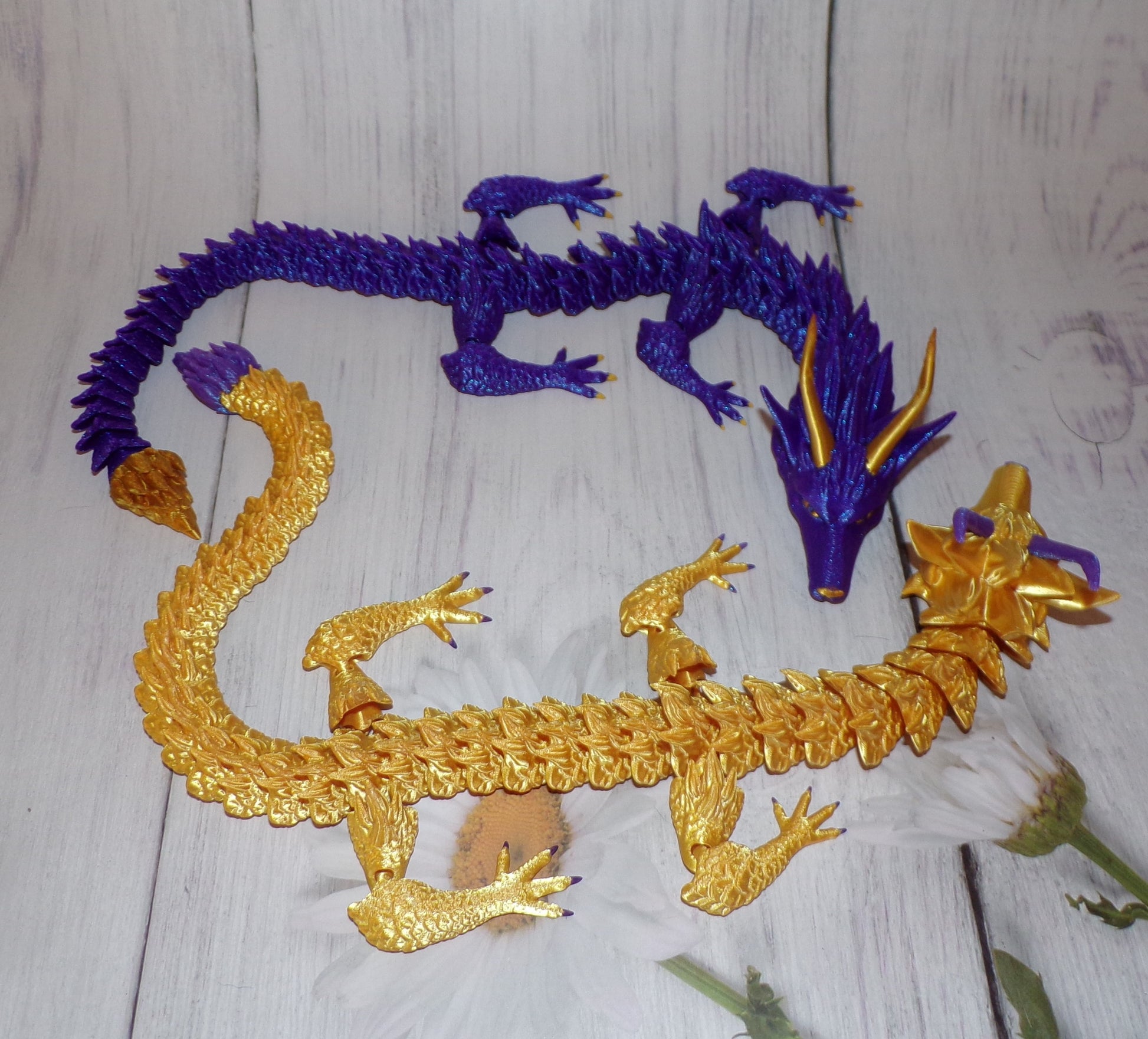 Furry Dragon Articulated 3d Printed - Wonderland 3D Printing 