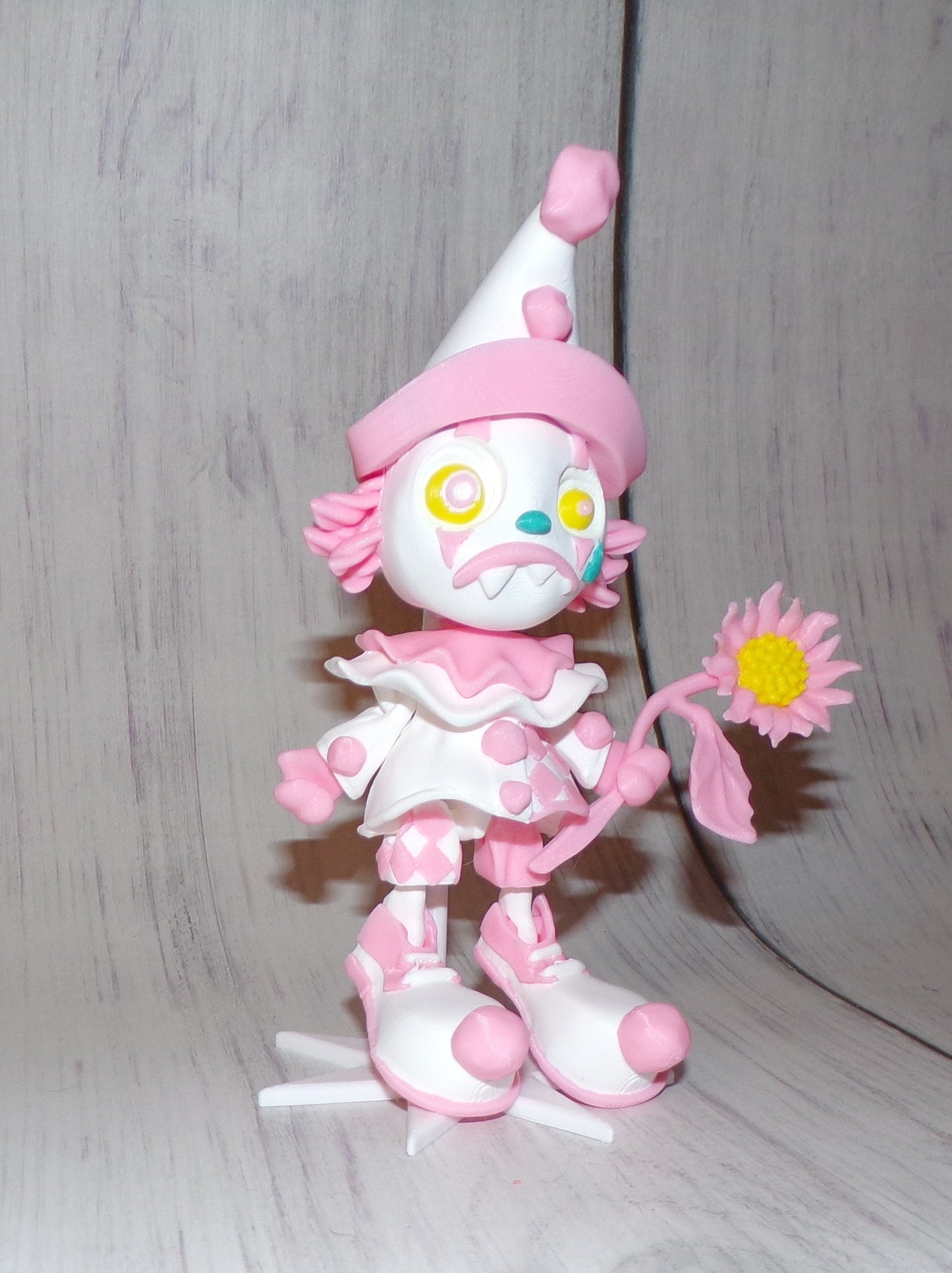 Sad Clown 3d Printed Articulated Figurine - Wonderland 3D Printing 