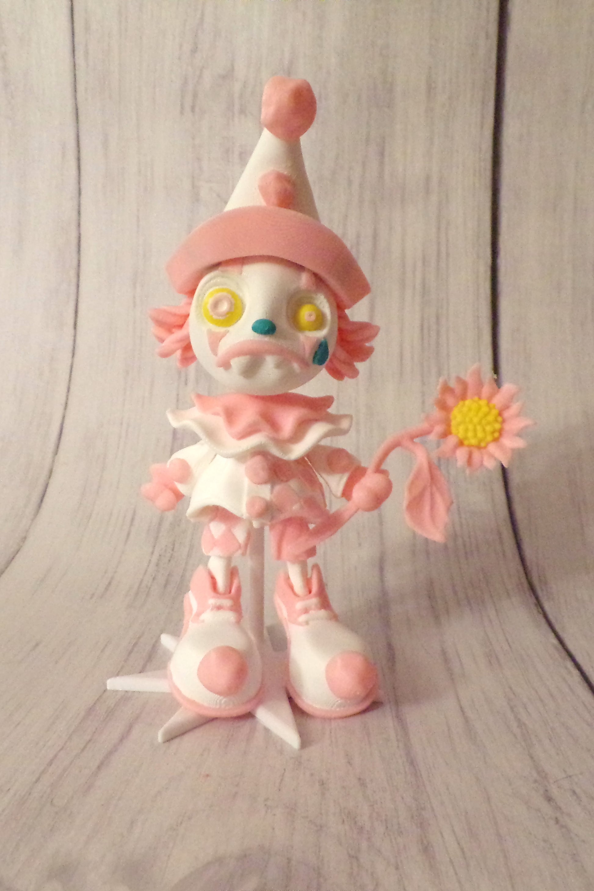 Sad Clown 3d Printed Articulated Figurine - Wonderland 3D Printing 