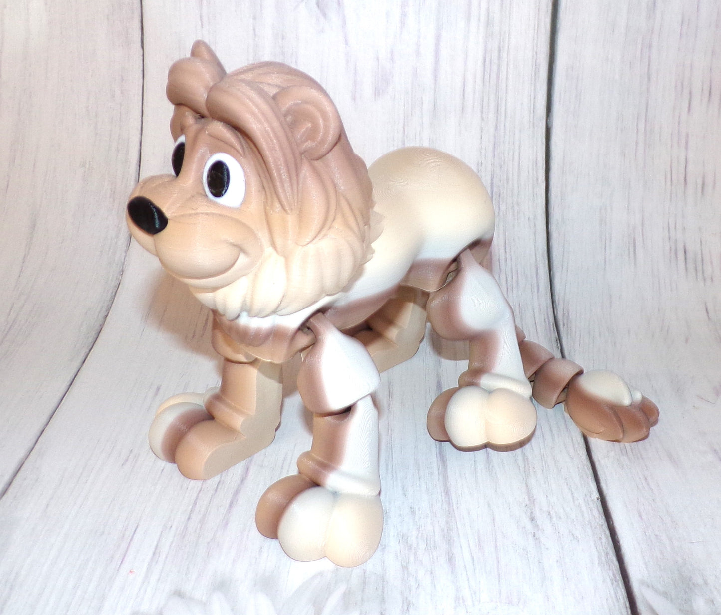 Lion 3D Printed Articulated Figurine - Wonderland 3D Printing 