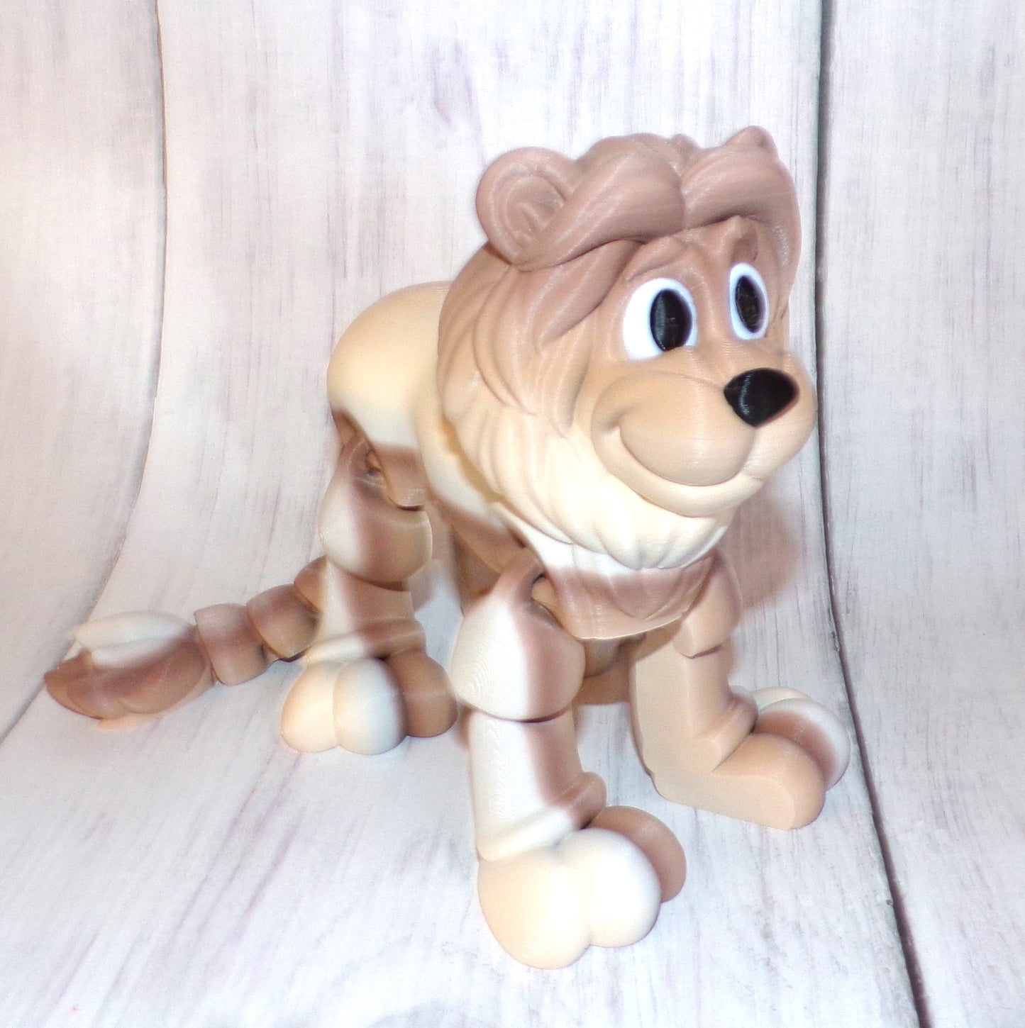 Lion 3D Printed Articulated Figurine - Wonderland 3D Printing 