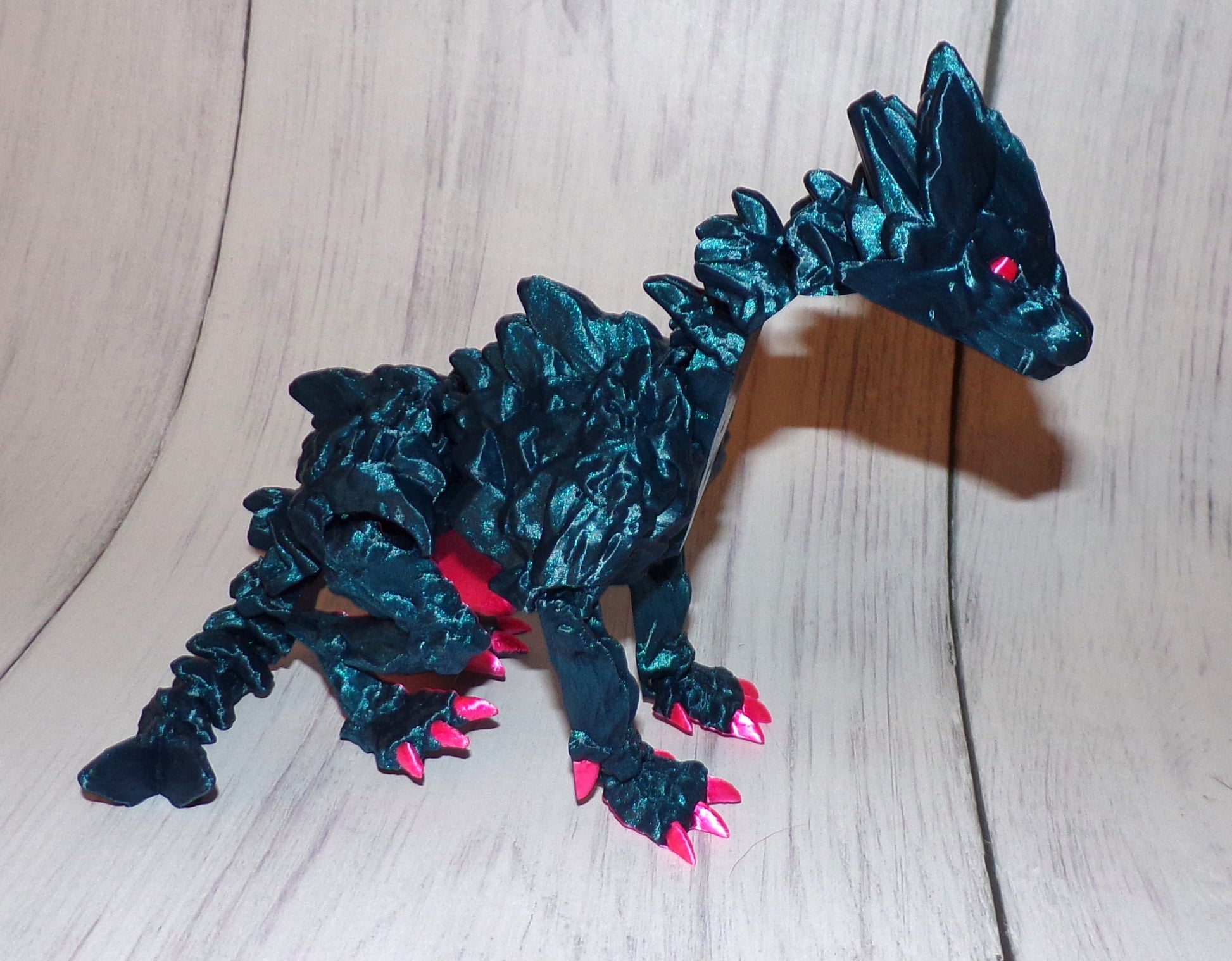 Stone Dragon wingless 3d printed Articulated Figurine - Wonderland 3D Printing 