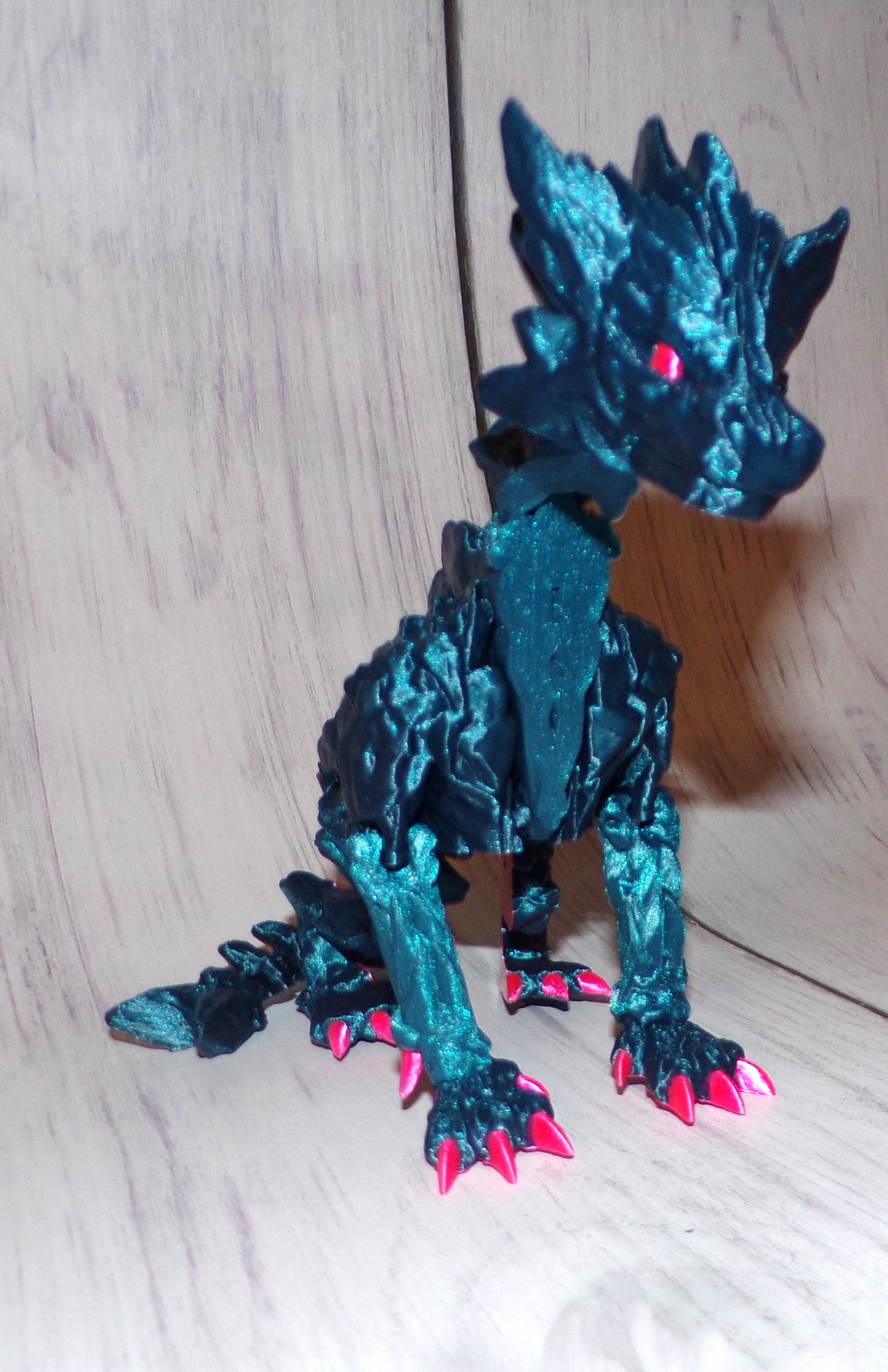 Stone Dragon wingless 3d printed Articulated Figurine - Wonderland 3D Printing 