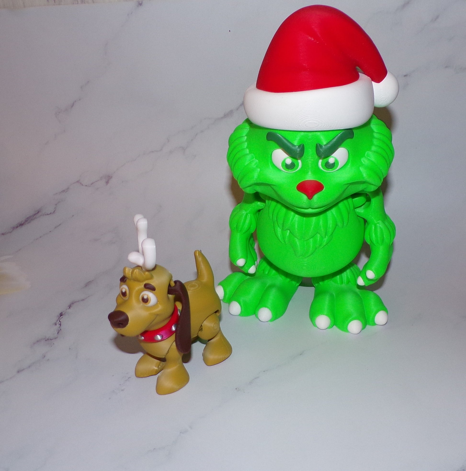 Max the Christmas Dog 3d Printed Articulated Figurine - Wonderland 3D Printing 