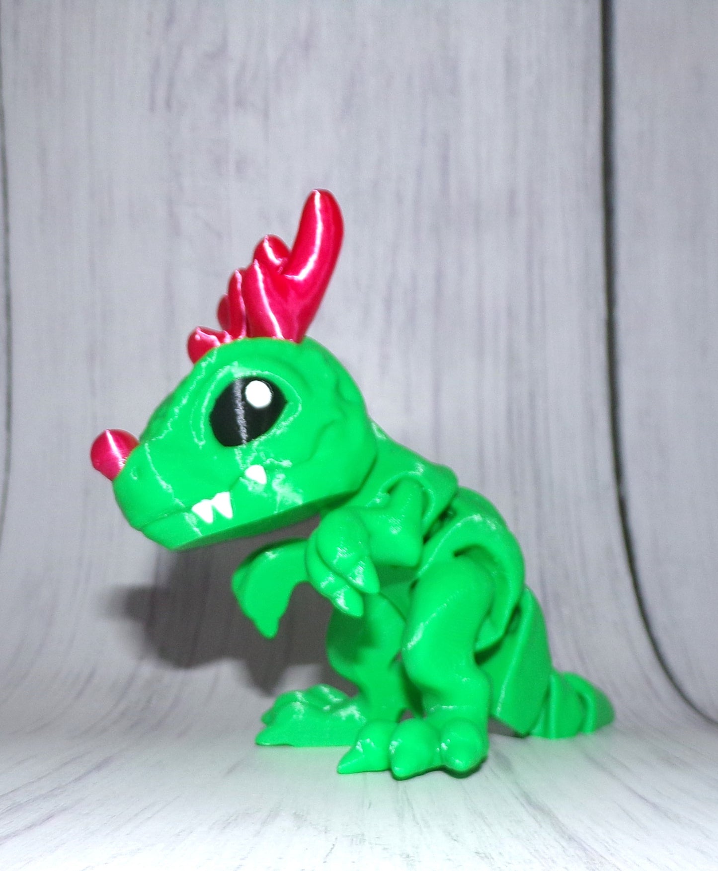 Santa or Rudolph Trex 3D Printed Articulated Figurine - Wonderland 3D Printing 