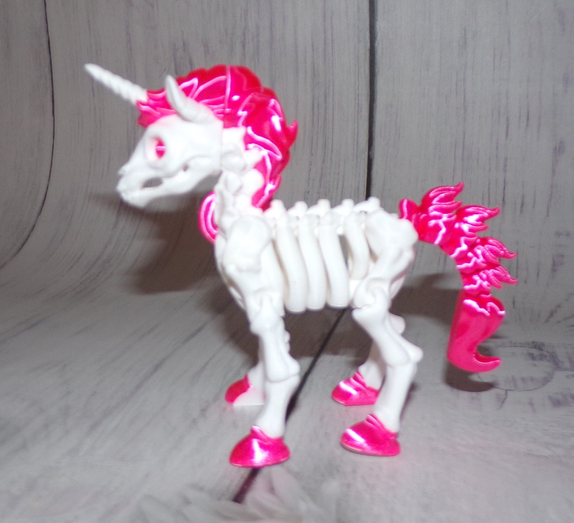 Skeleton Unicorn Articulated 3d Printed Figurine - Wonderland 3D Printing 