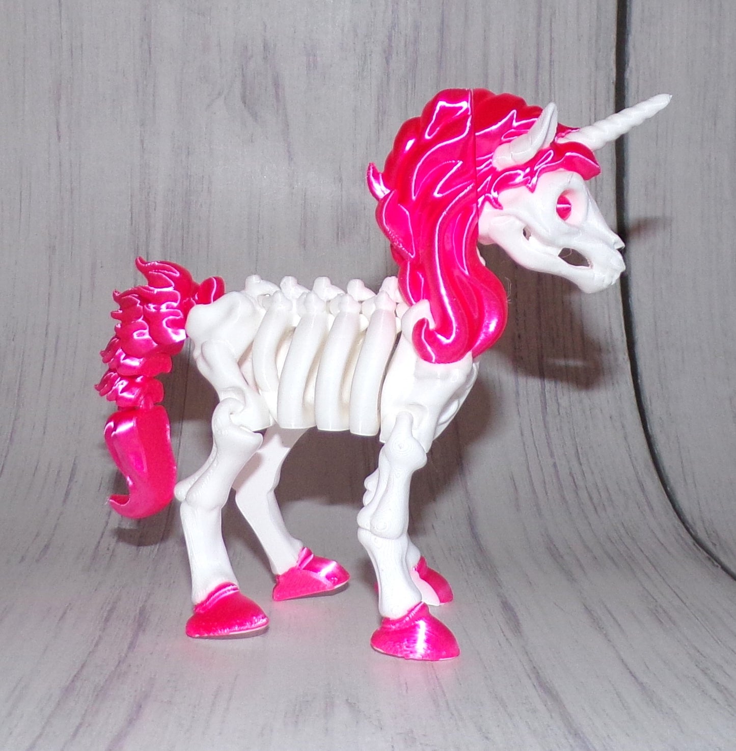 Skeleton Unicorn Articulated 3d Printed Figurine - Wonderland 3D Printing 