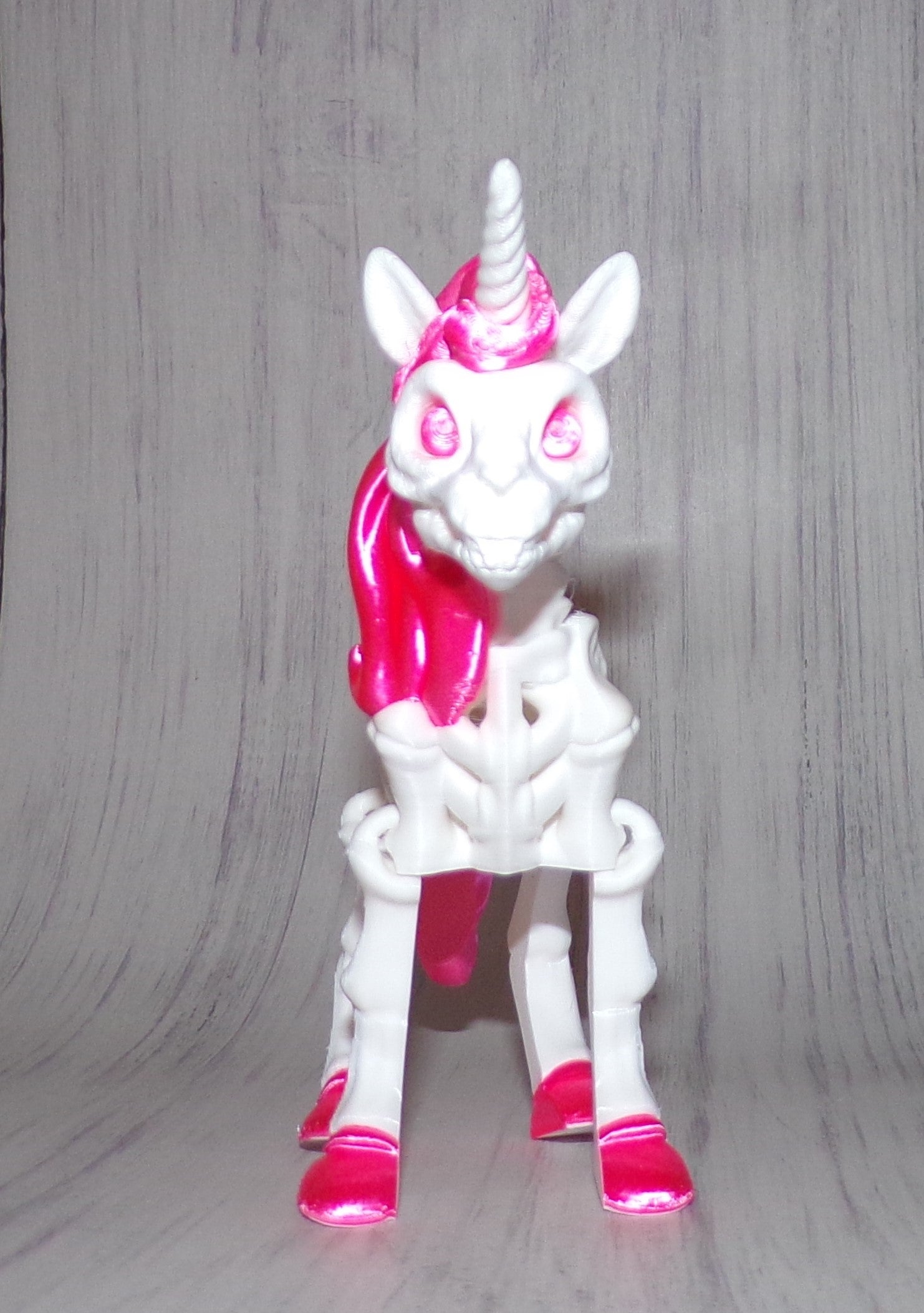 Skeleton Unicorn Articulated 3d Printed Figurine - Wonderland 3D Printing 