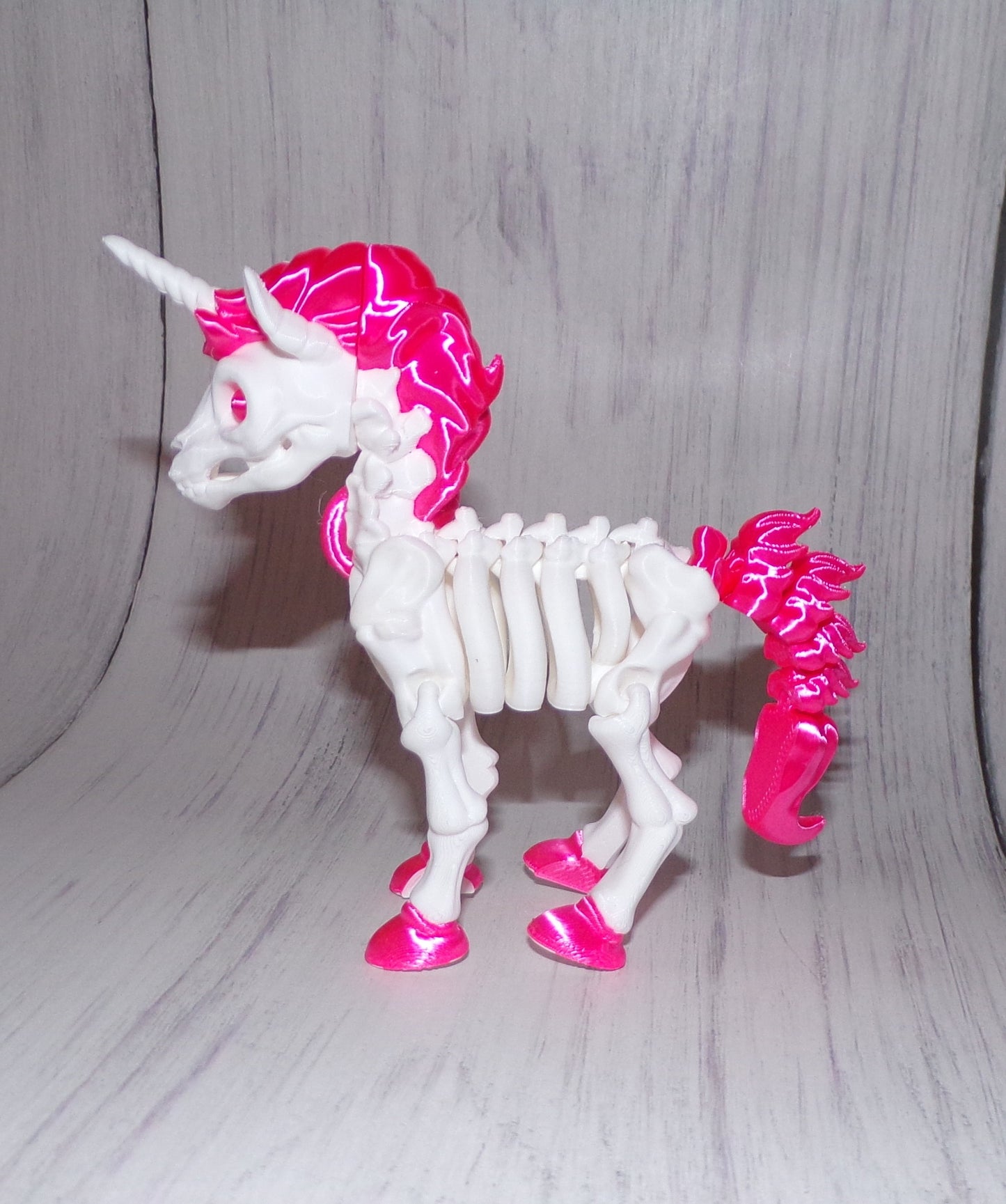 Skeleton Unicorn Articulated 3d Printed Figurine - Wonderland 3D Printing 