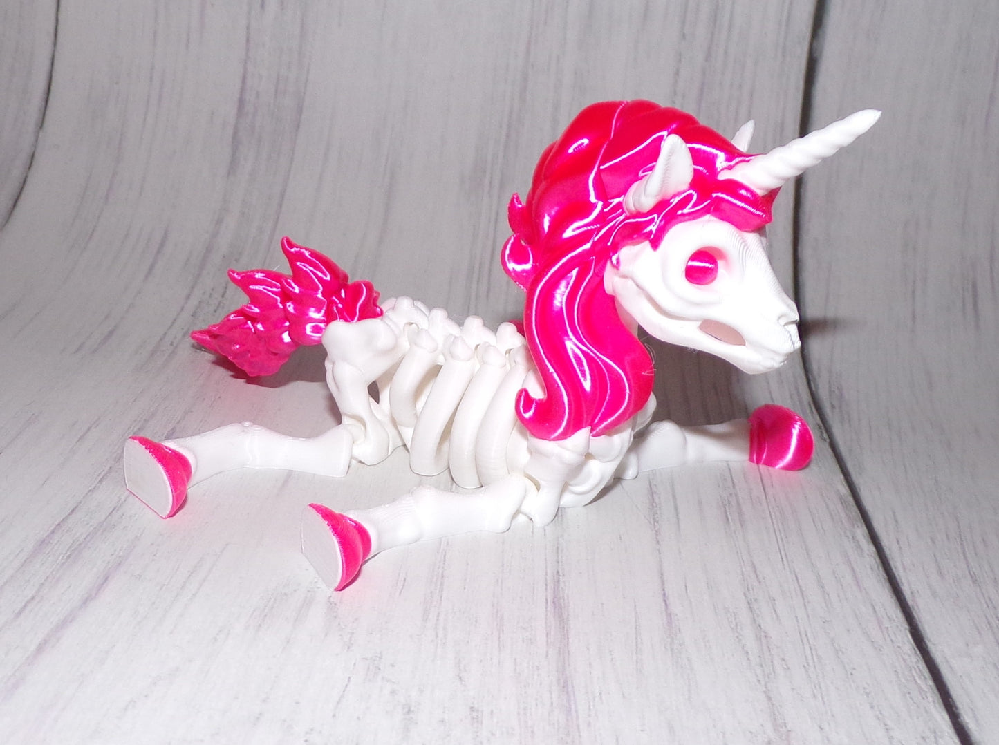 Skeleton Unicorn Articulated 3d Printed Figurine - Wonderland 3D Printing 