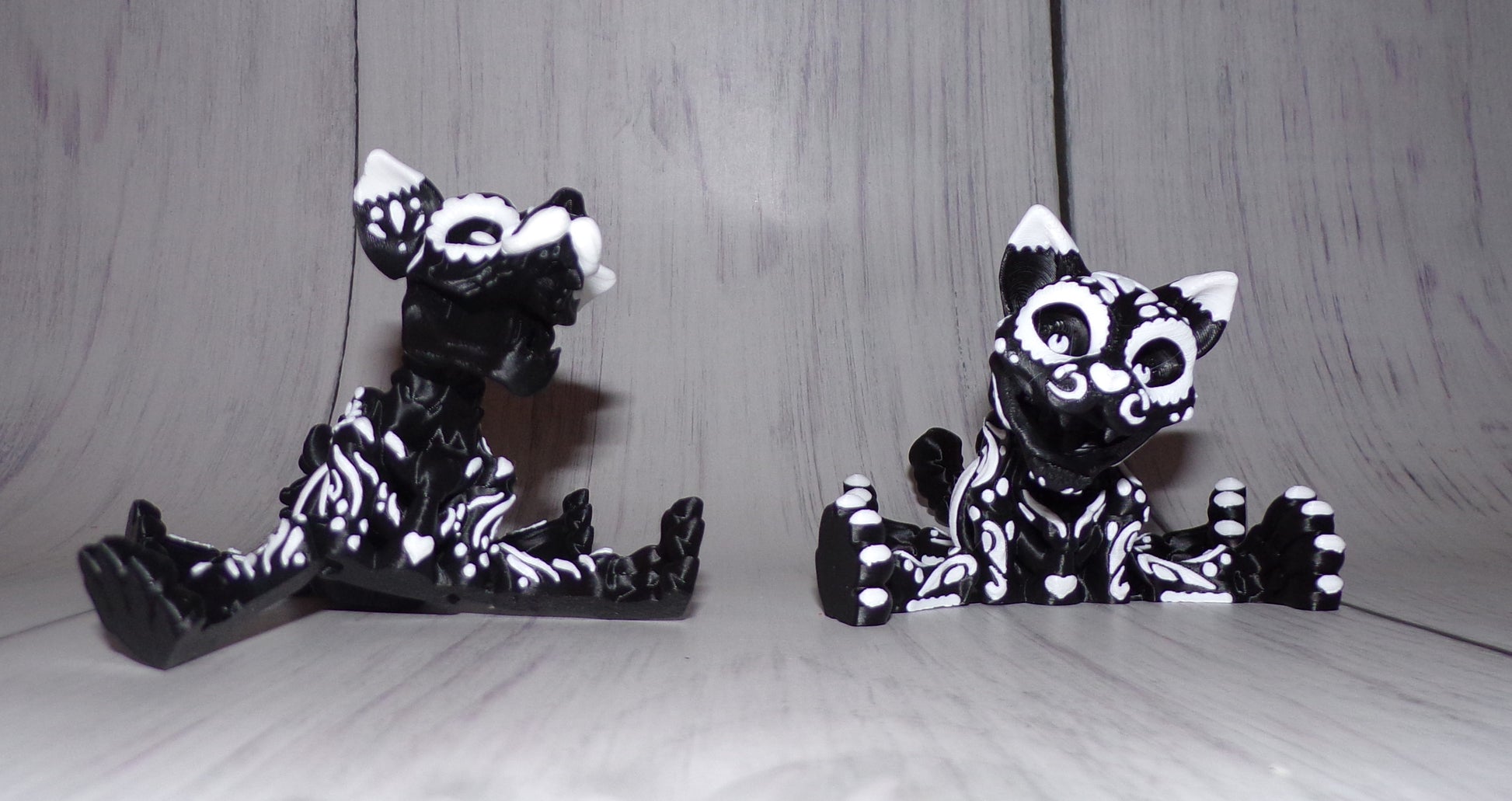 Skeleton Dog or Cat Articulated 3d Printed Figurine - Wonderland 3D Printing 