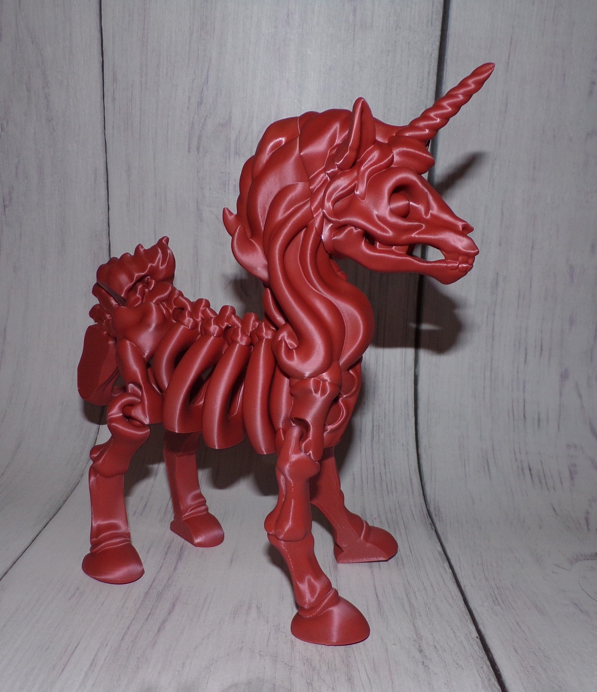 Skeleton Unicorn Articulated 3d Printed Figurine - Wonderland 3D Printing 