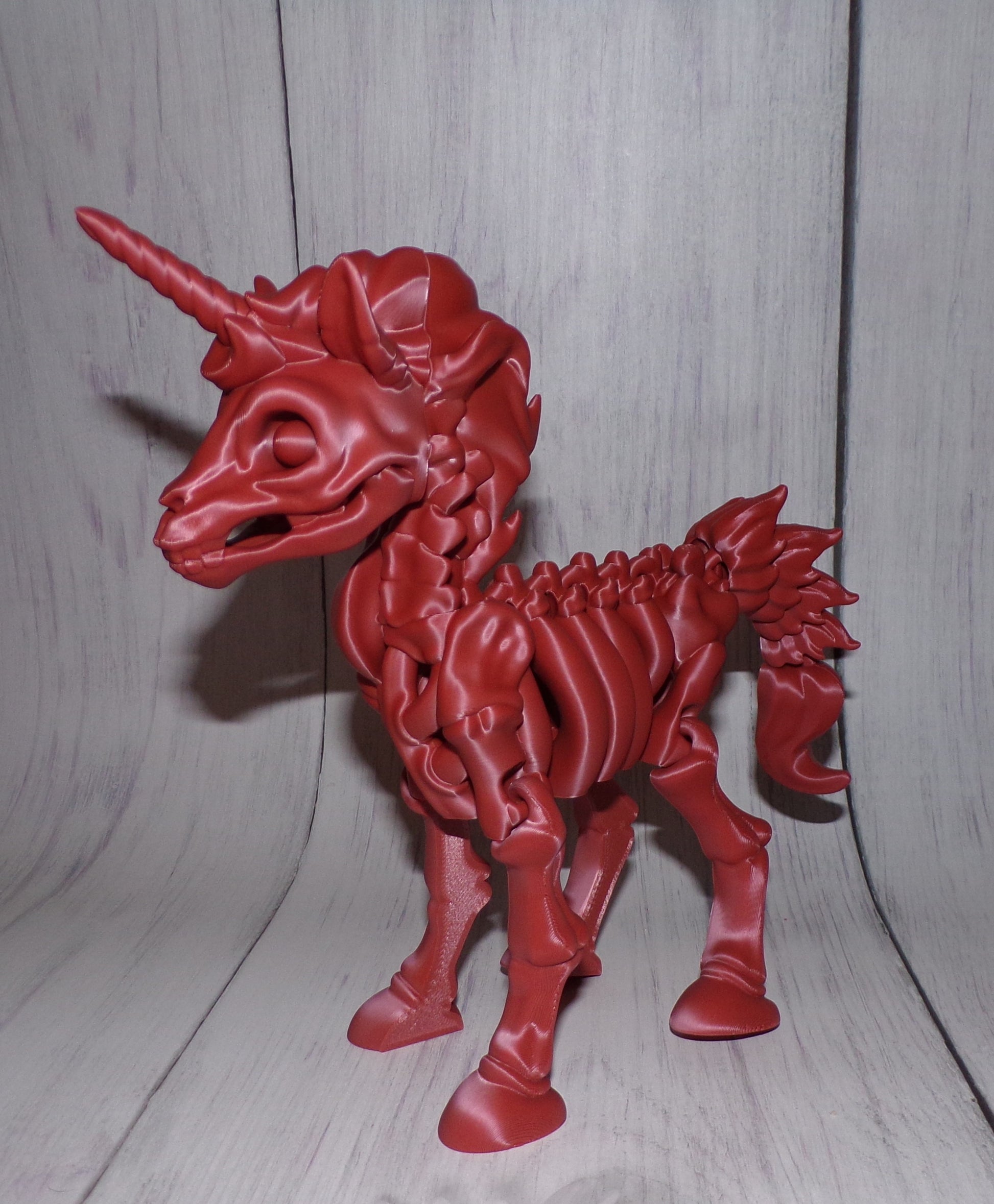 Skeleton Unicorn Articulated 3d Printed Figurine - Wonderland 3D Printing 