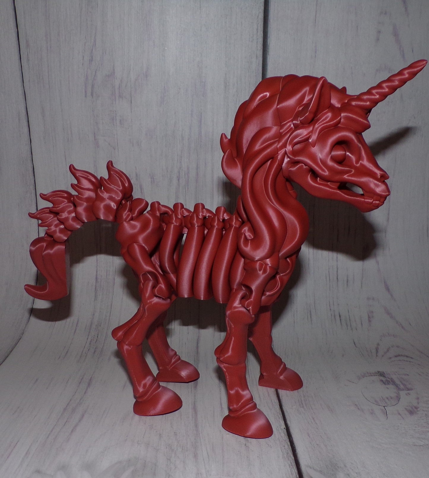 Skeleton Unicorn Articulated 3d Printed Figurine - Wonderland 3D Printing 