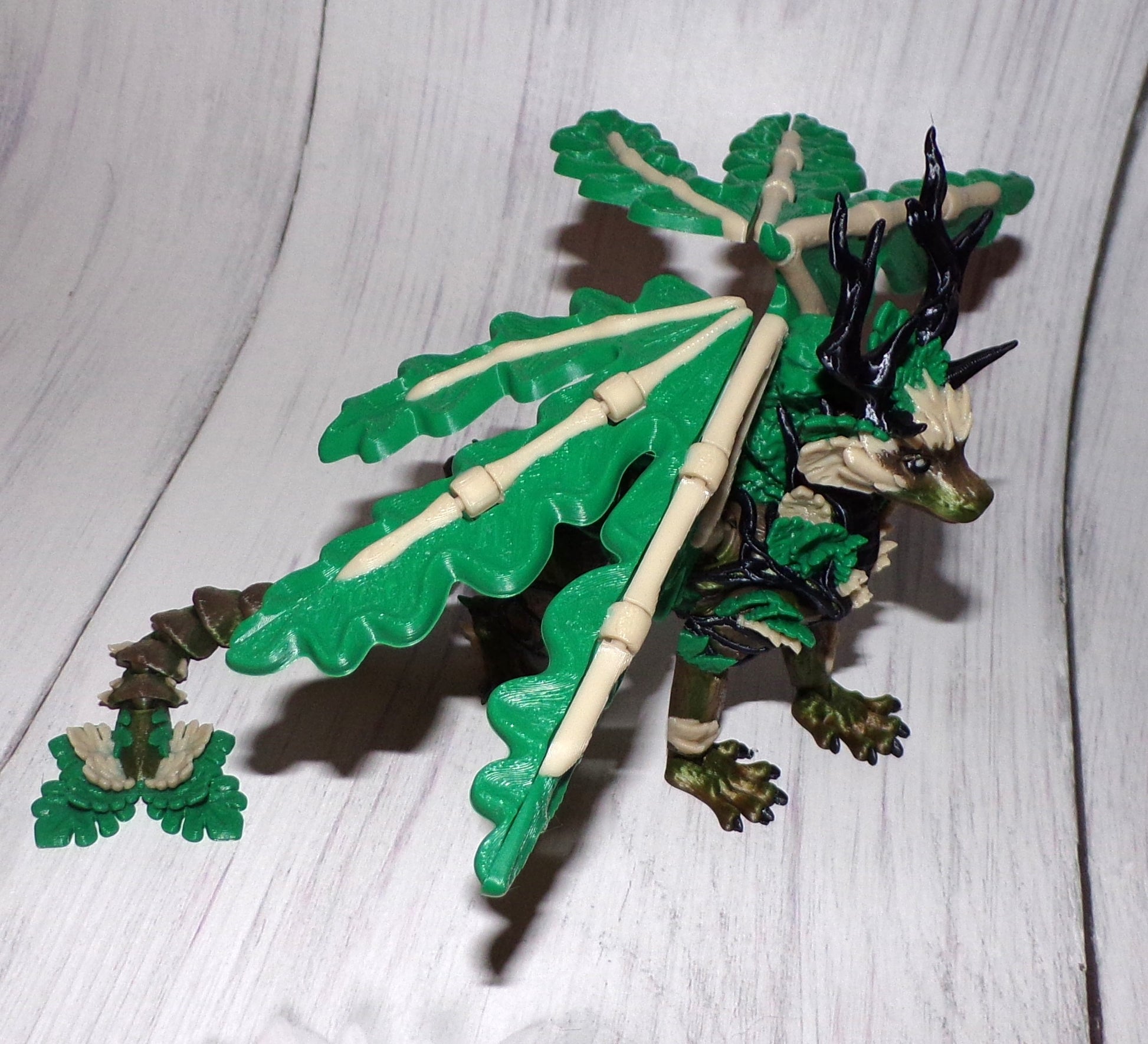 Forest Dragon 3d Printed Articulated Figurine - Wonderland 3D Printing 