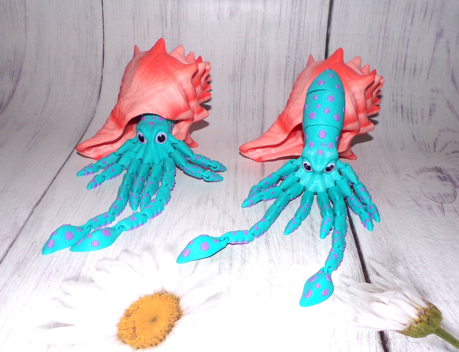 Sky Squid Articulated 3d Printed Figurine - Wonderland 3D Printing 