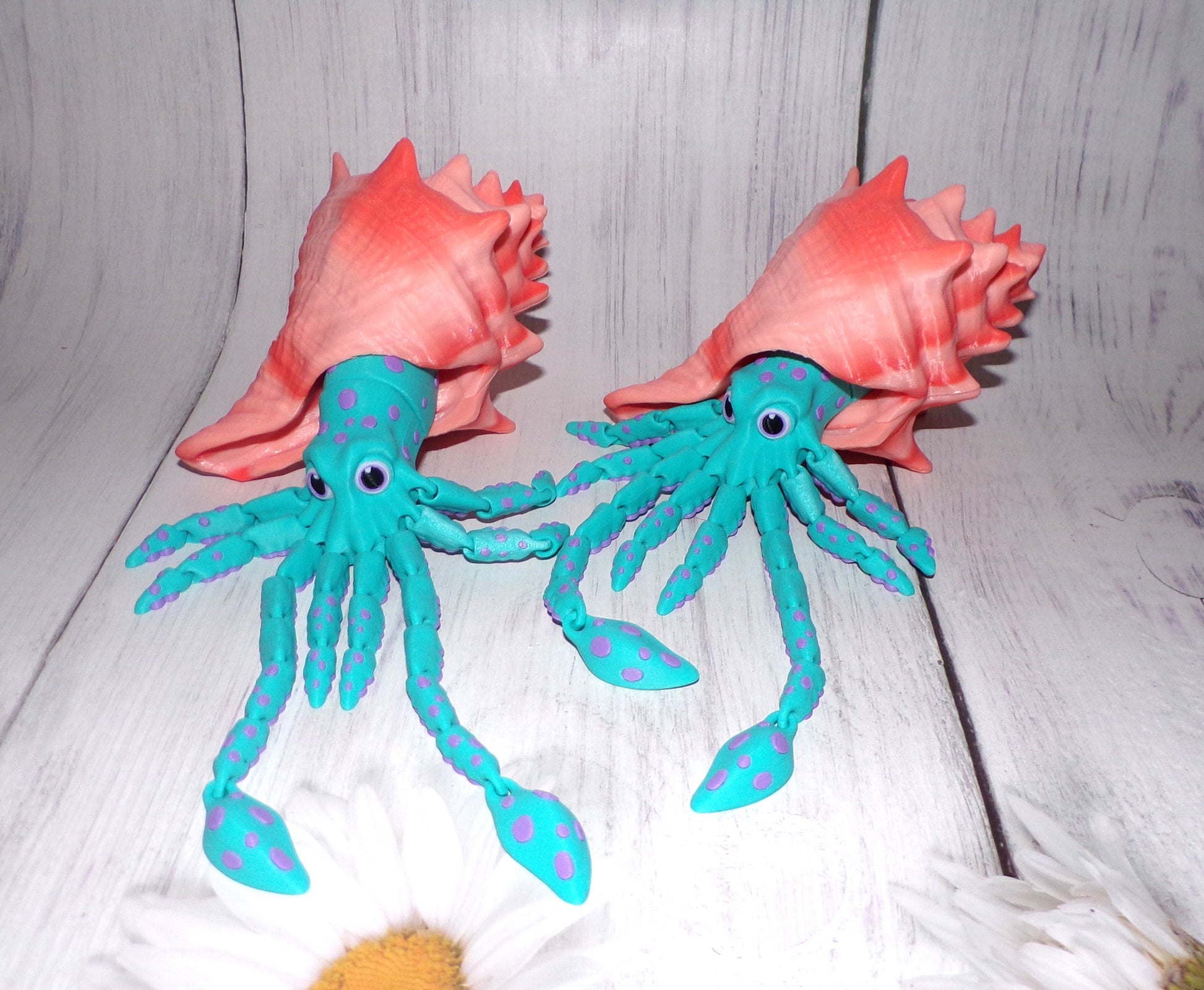 Sky Squid Articulated 3d Printed Figurine - Wonderland 3D Printing 