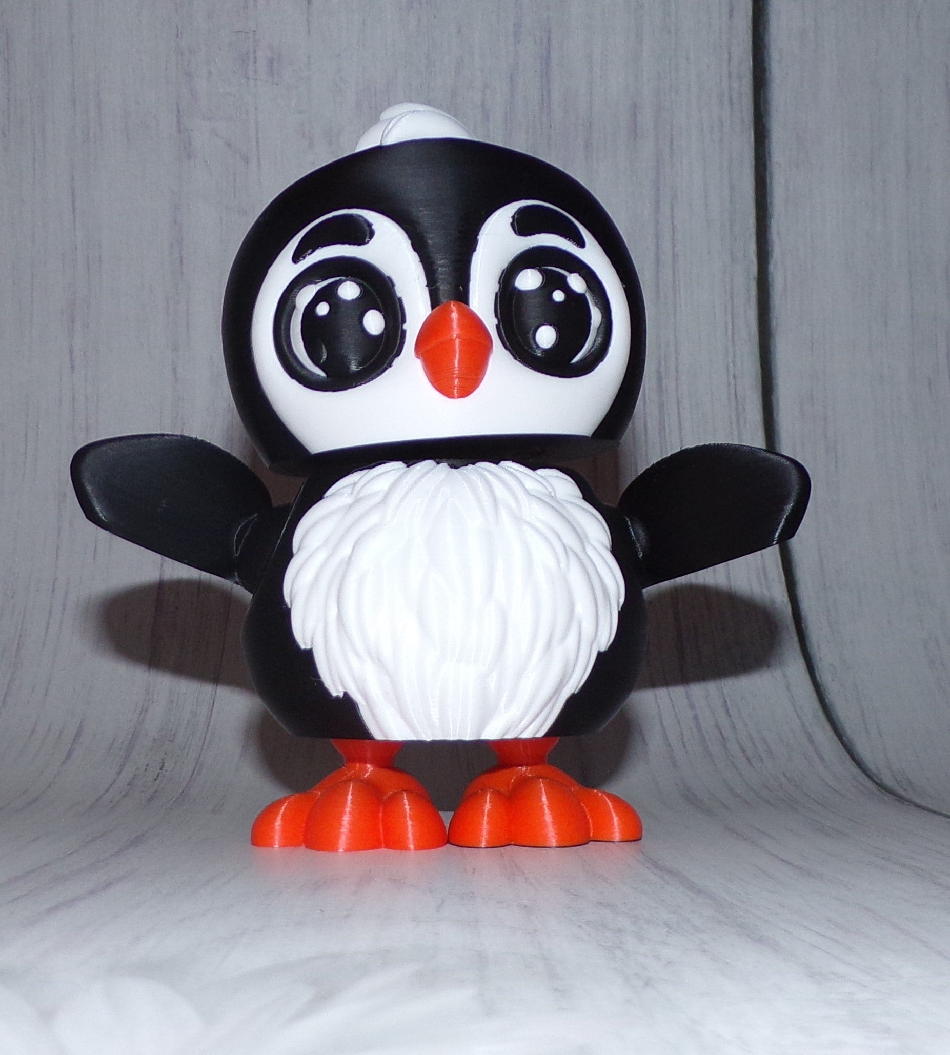 Penguin 3D Printed Articulated Figurine - Wonderland 3D Printing 