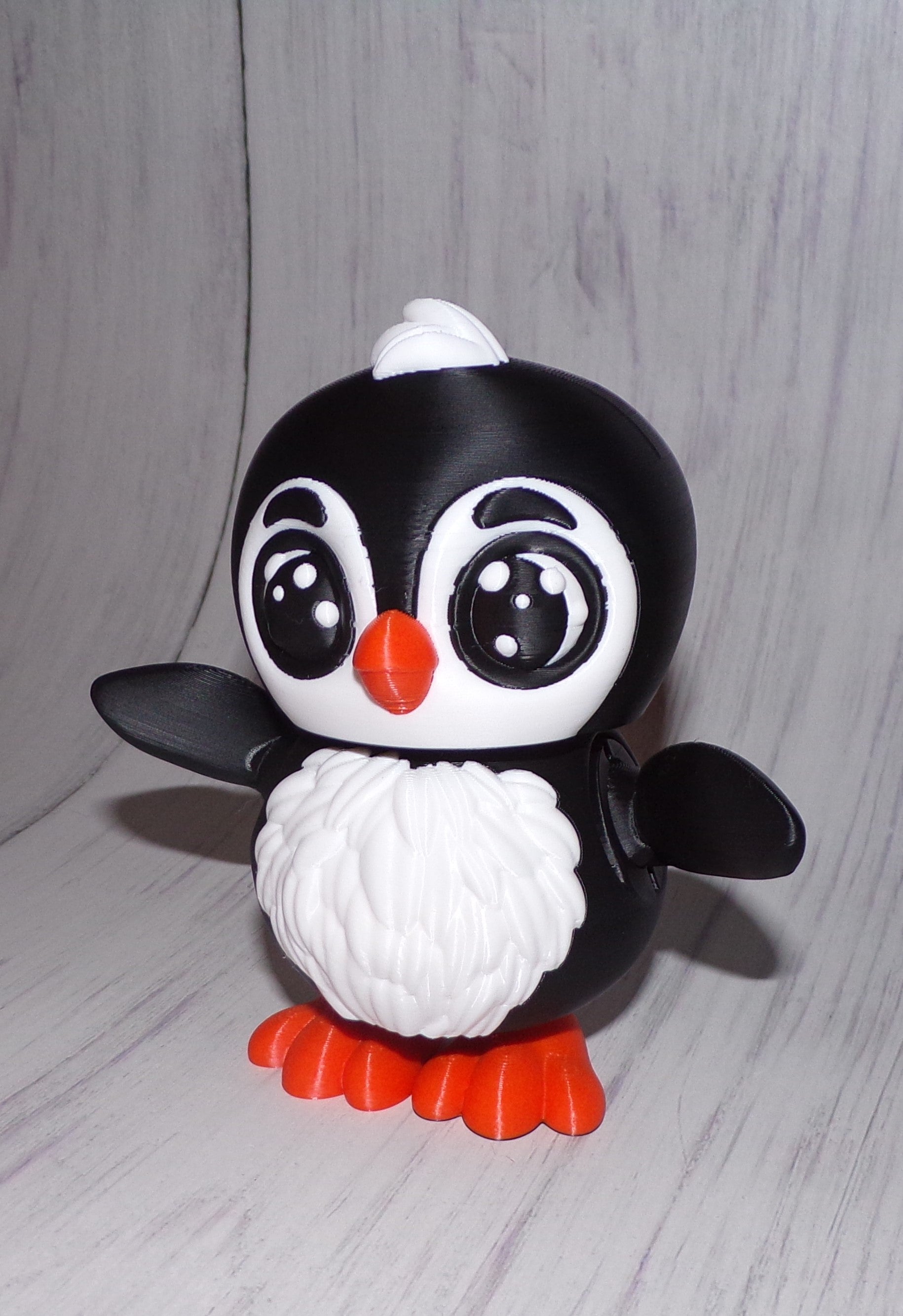 Penguin 3D Printed Articulated Figurine - Wonderland 3D Printing 