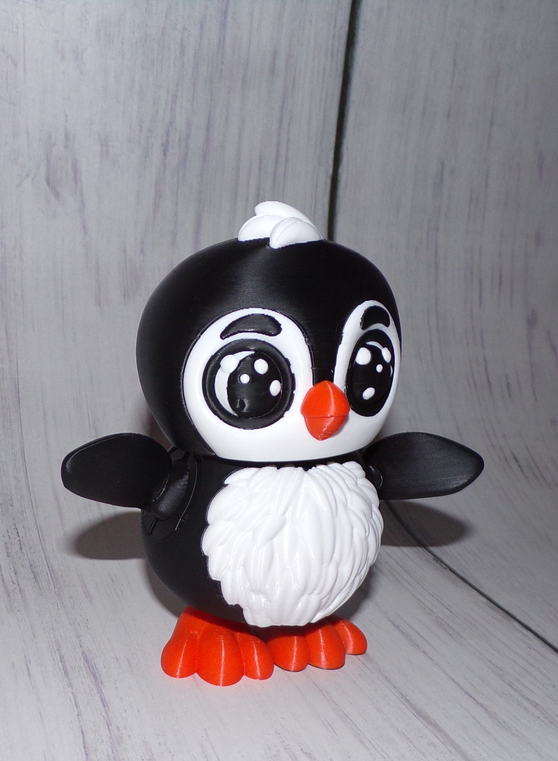 Penguin 3D Printed Articulated Figurine - Wonderland 3D Printing 