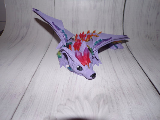 Crystal Wing Wolf Baby Dragon:3D Printed Articulated Dragon - Wonderland 3D Printing 