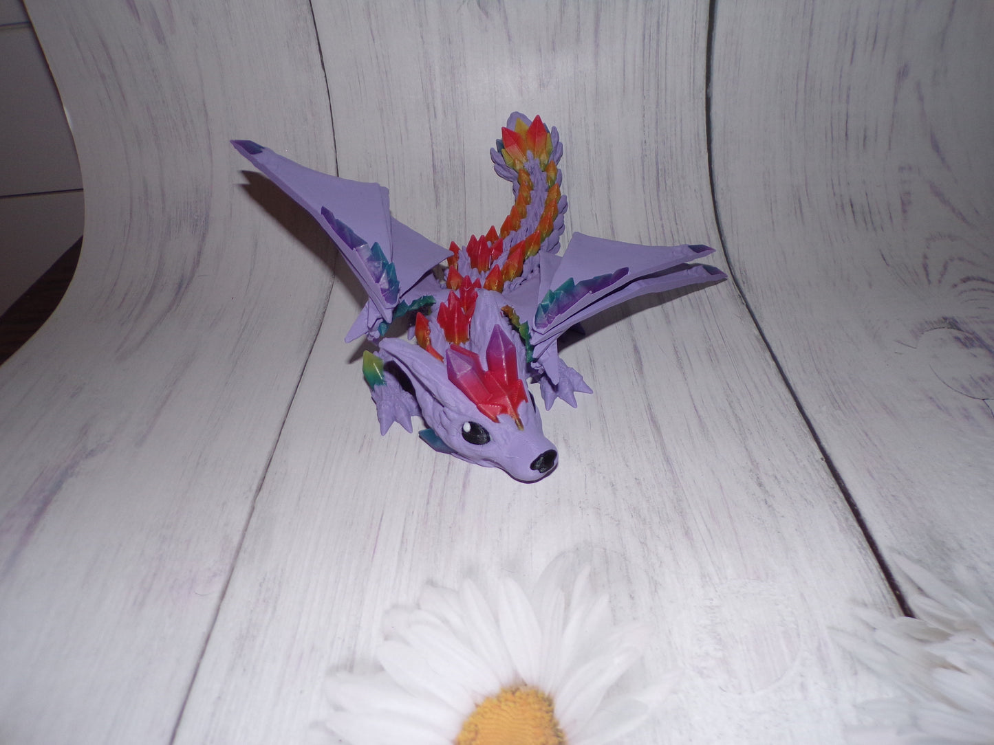 Crystal Wing Wolf Baby Dragon:3D Printed Articulated Dragon - Wonderland 3D Printing 