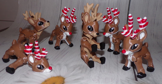 Tiny Reindeer 3D Printed Articulated Figurine - Wonderland 3D Printing 