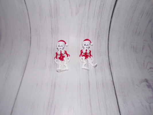 Santa Skeleton 3d Printed Articulated Figurine- Magnet, Ornament or Regular - Wonderland 3D Printing 