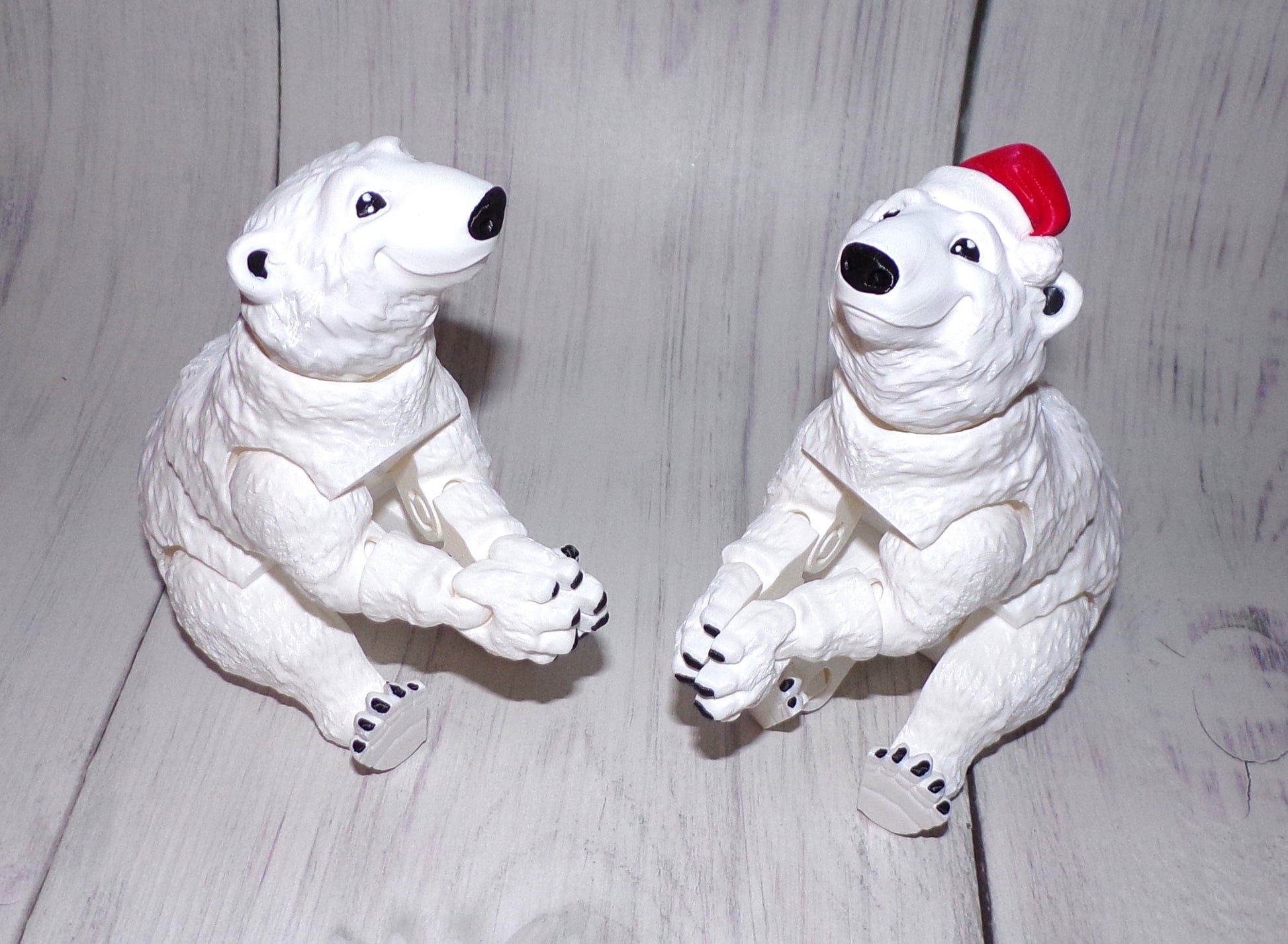 Polar Bear 3D Printed Articulated Figurine - Wonderland 3D Printing 