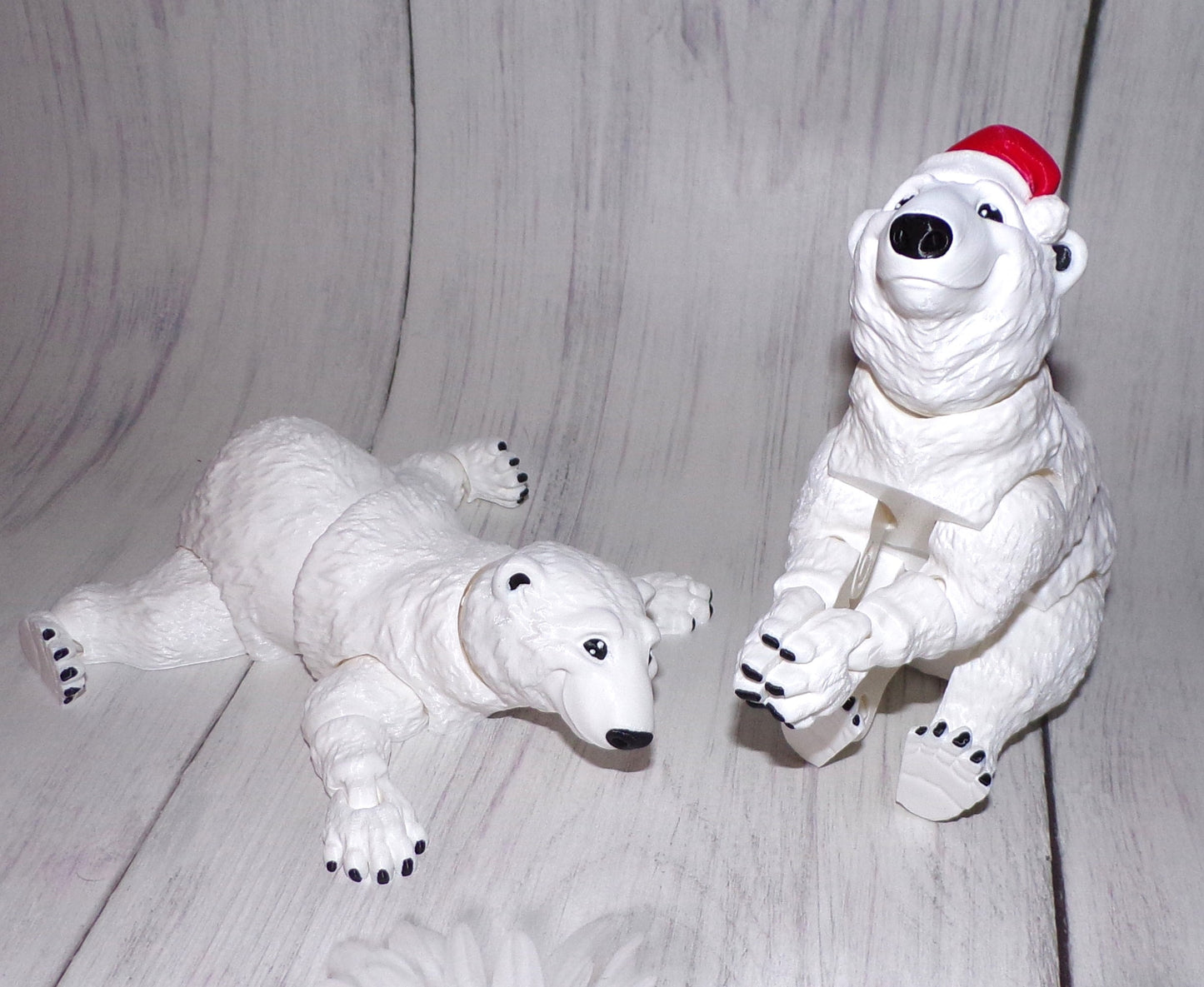 Polar Bear 3D Printed Articulated Figurine - Wonderland 3D Printing 