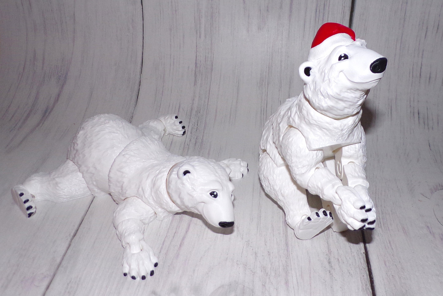 Polar Bear 3D Printed Articulated Figurine - Wonderland 3D Printing 