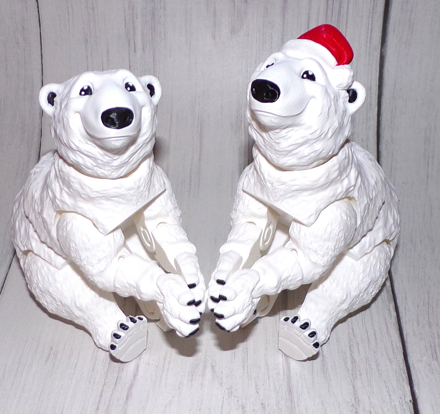 Polar Bear 3D Printed Articulated Figurine - Wonderland 3D Printing 