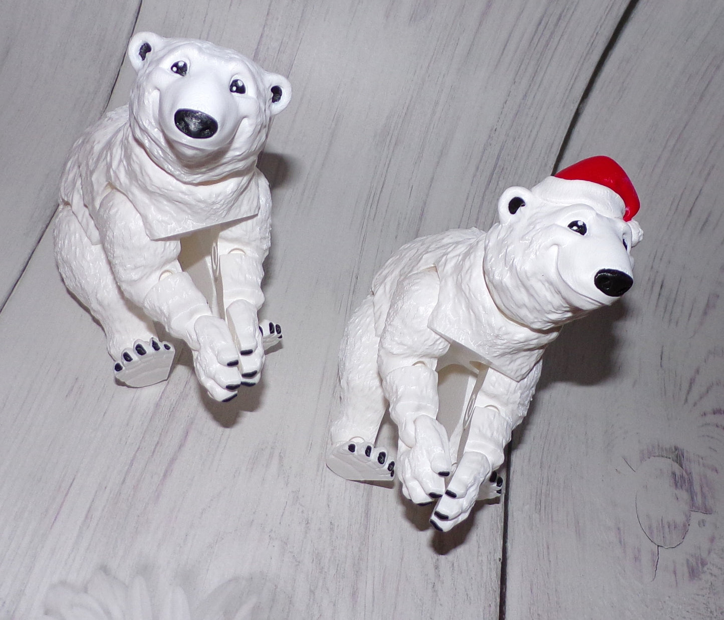 Polar Bear 3D Printed Articulated Figurine - Wonderland 3D Printing 