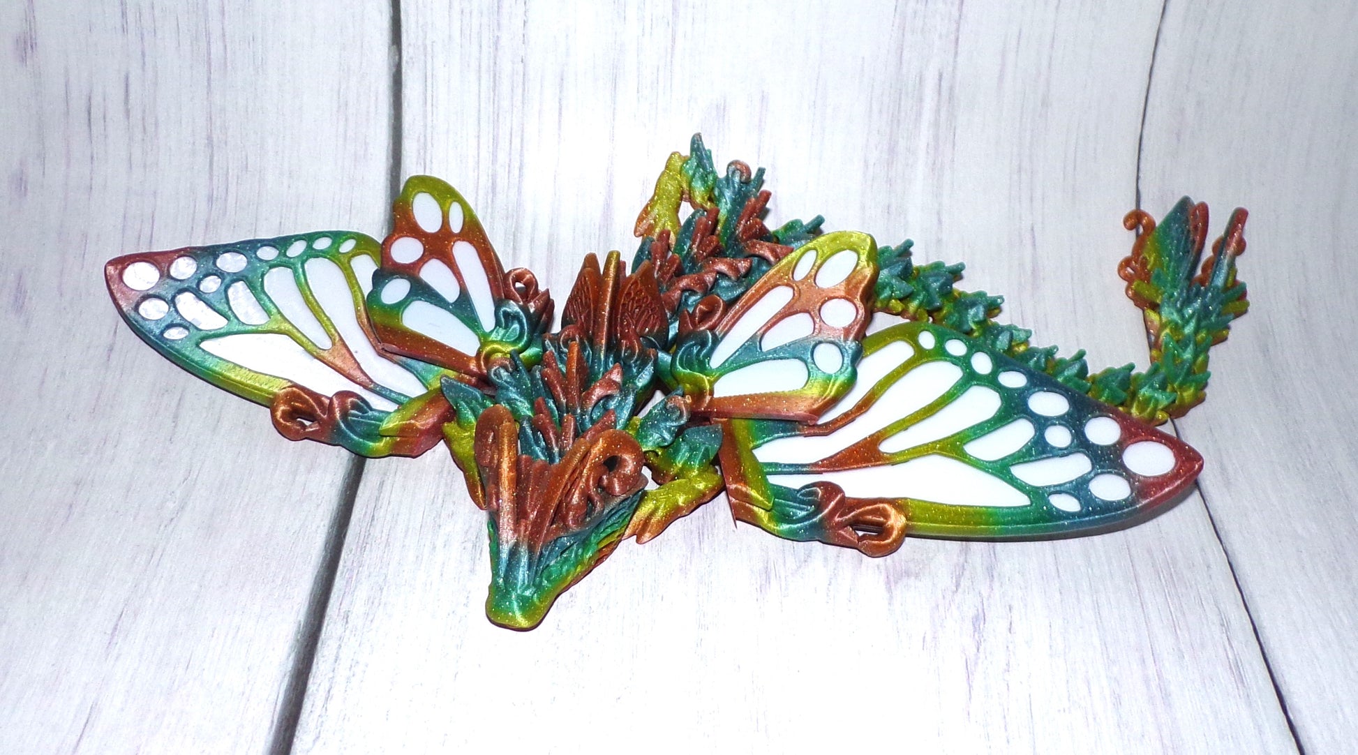 Butterfly Dragon: 3D Printed Articulated - Wonderland 3D Printing 