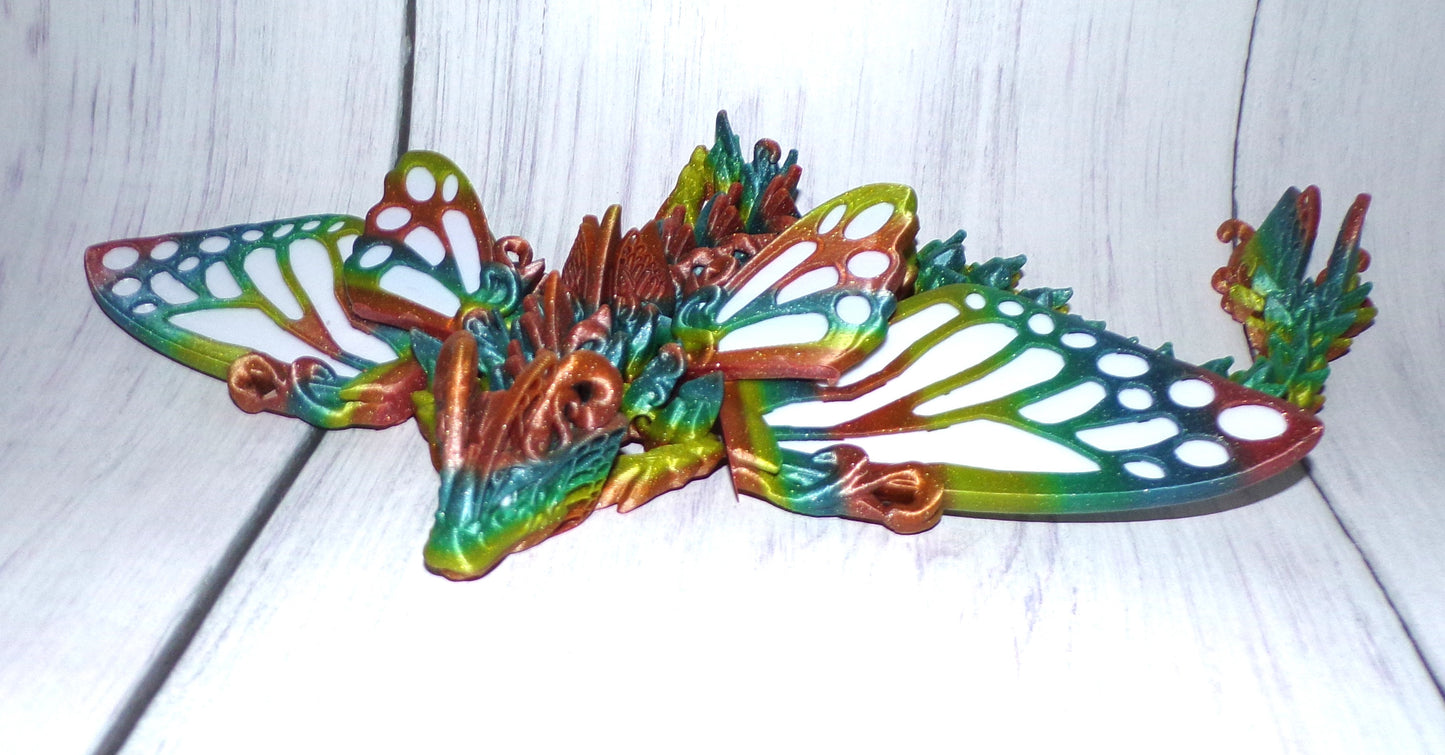 Butterfly Dragon: 3D Printed Articulated - Wonderland 3D Printing 