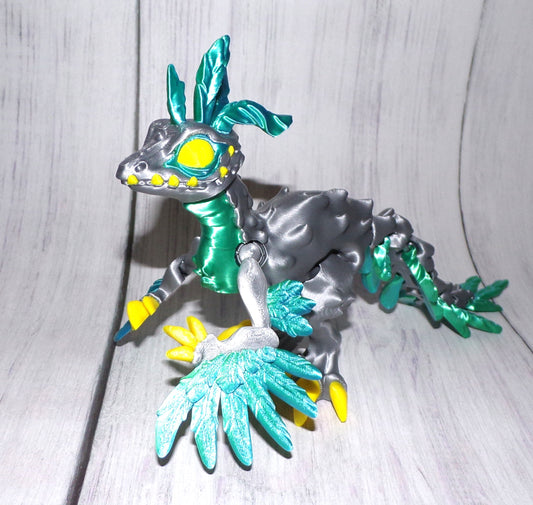 Raptor 3d printed Articulated Figurine - Wonderland 3D Printing 