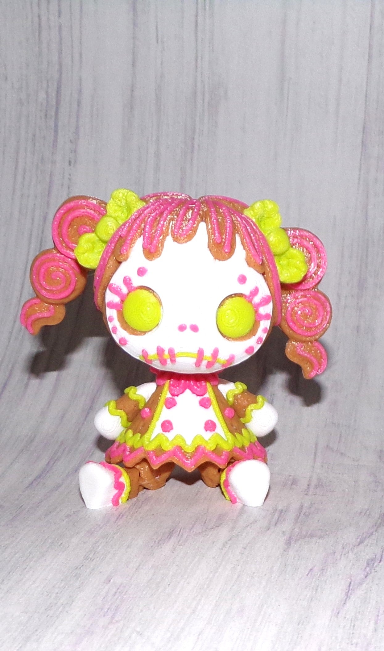 Gingerbread Girl 3d Printed Articulated Figurine - Wonderland 3D Printing 