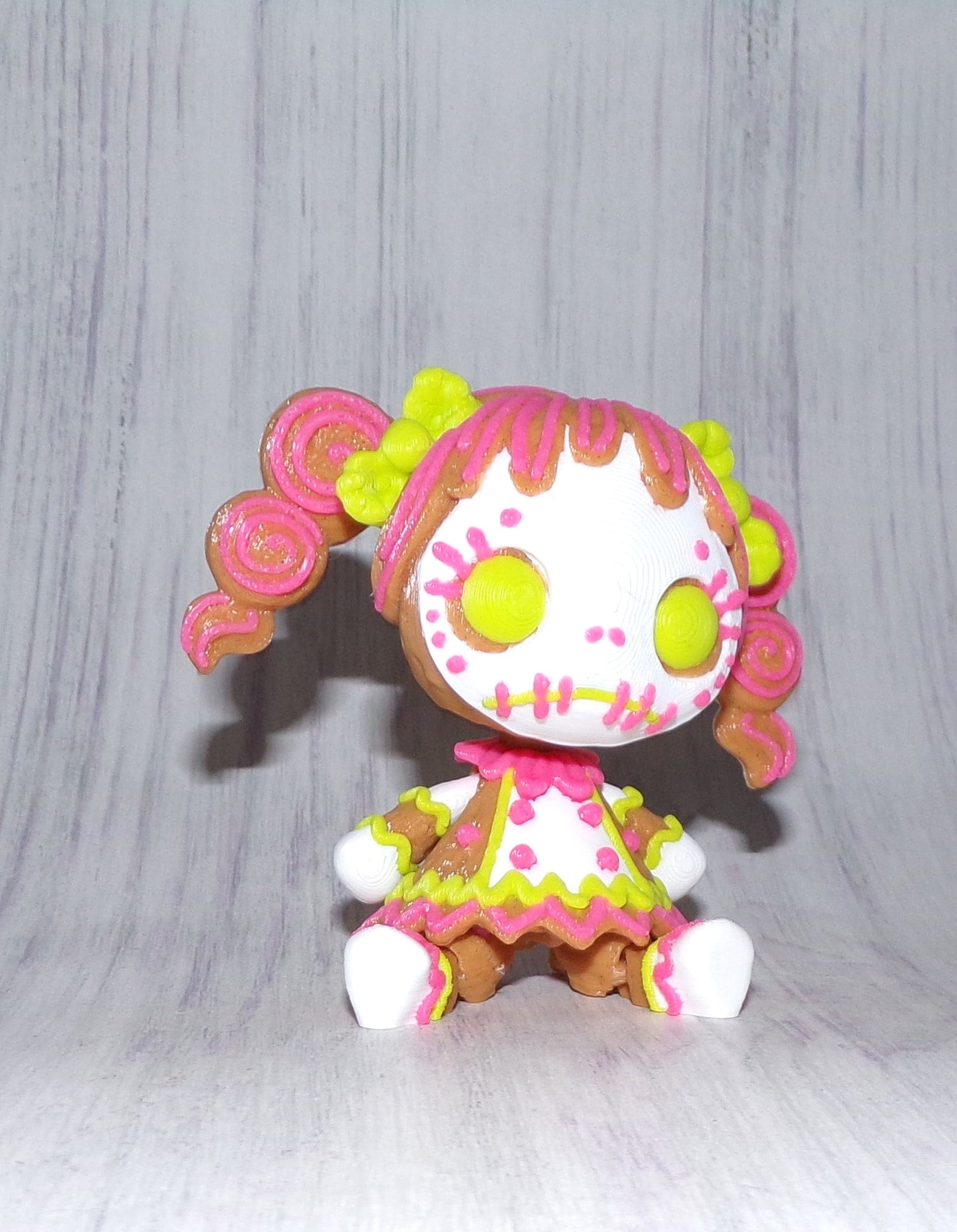 Gingerbread Girl 3d Printed Articulated Figurine - Wonderland 3D Printing 