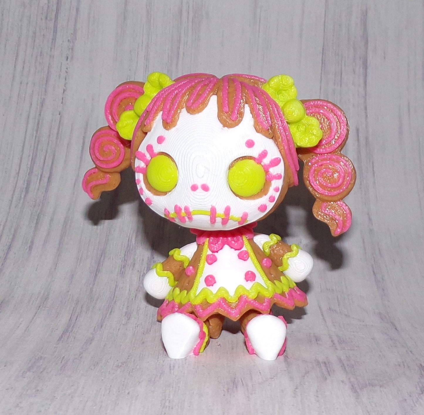 Gingerbread Girl 3d Printed Articulated Figurine - Wonderland 3D Printing 