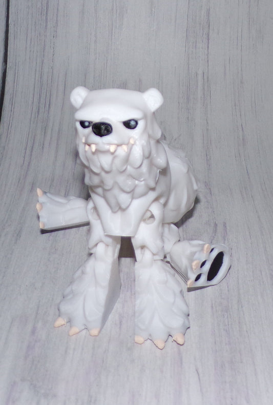 Polar Bear 3d Printed Articulated Figurine - Wonderland 3D Printing 