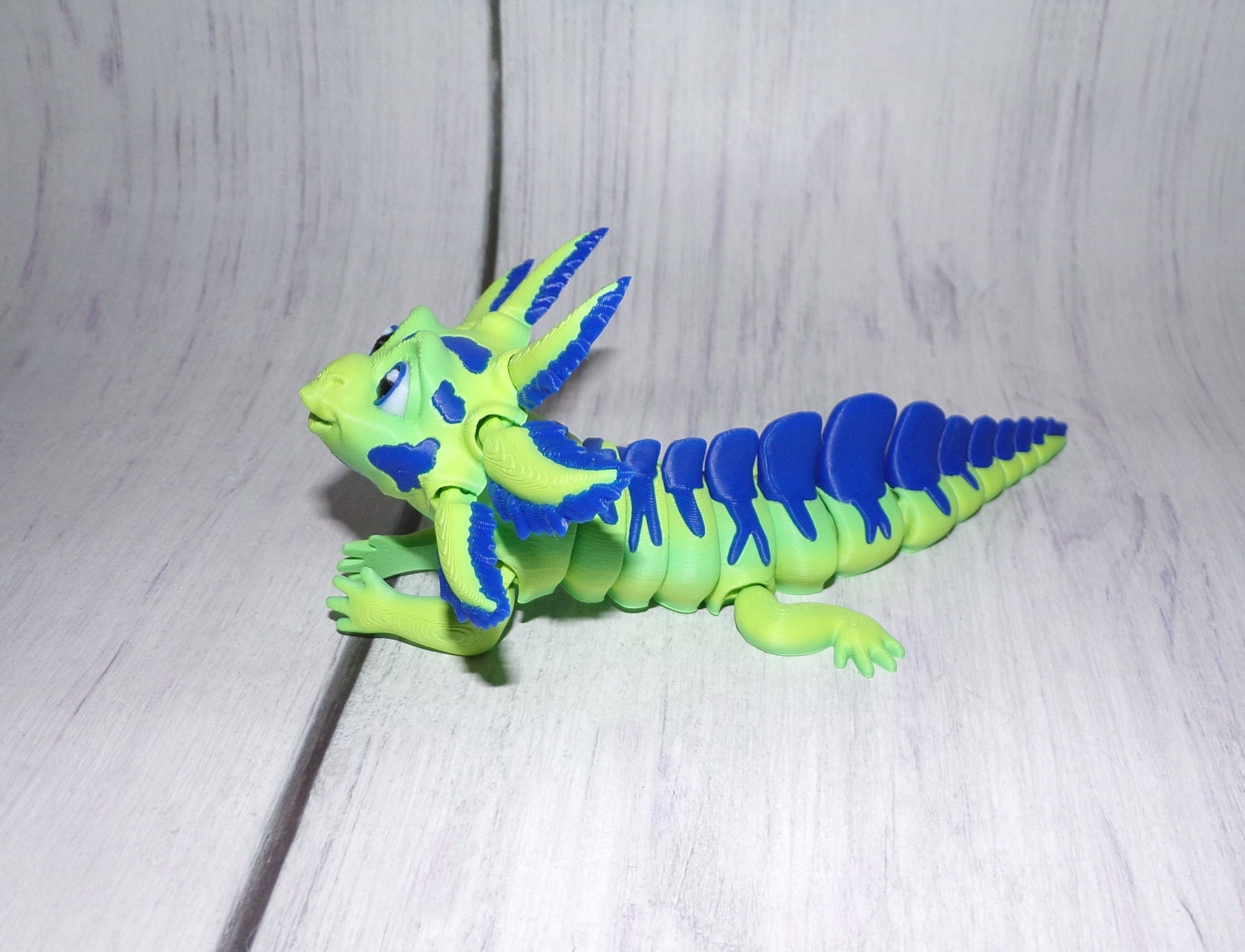 Sweet and Sour Axolotl Articulated 3d Printed Figurine - Wonderland 3D Printing 