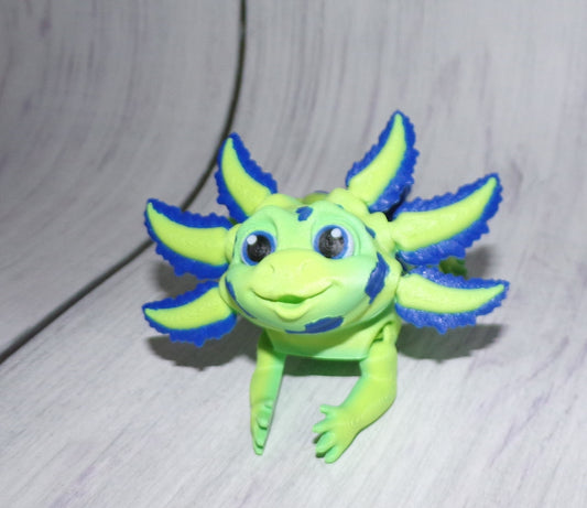 Sweet and Sour Axolotl Articulated 3d Printed Figurine - Wonderland 3D Printing 