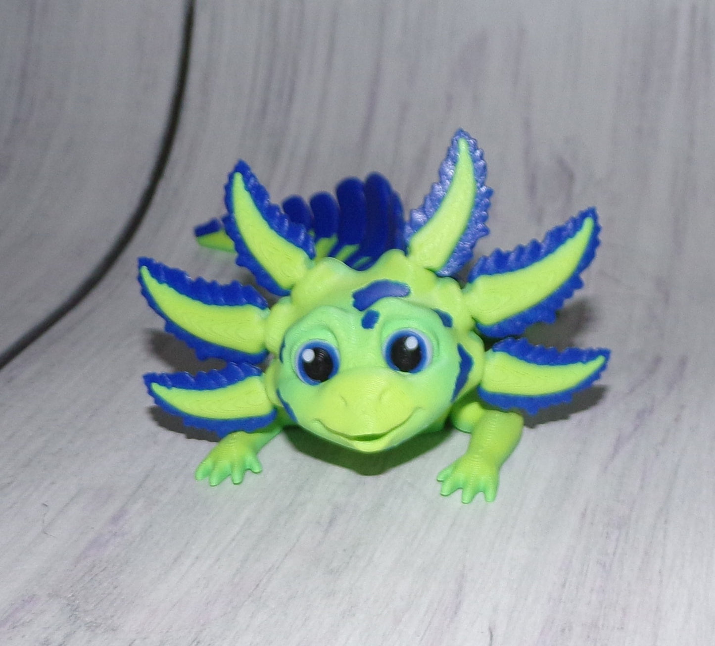 Sweet and Sour Axolotl Articulated 3d Printed Figurine - Wonderland 3D Printing 