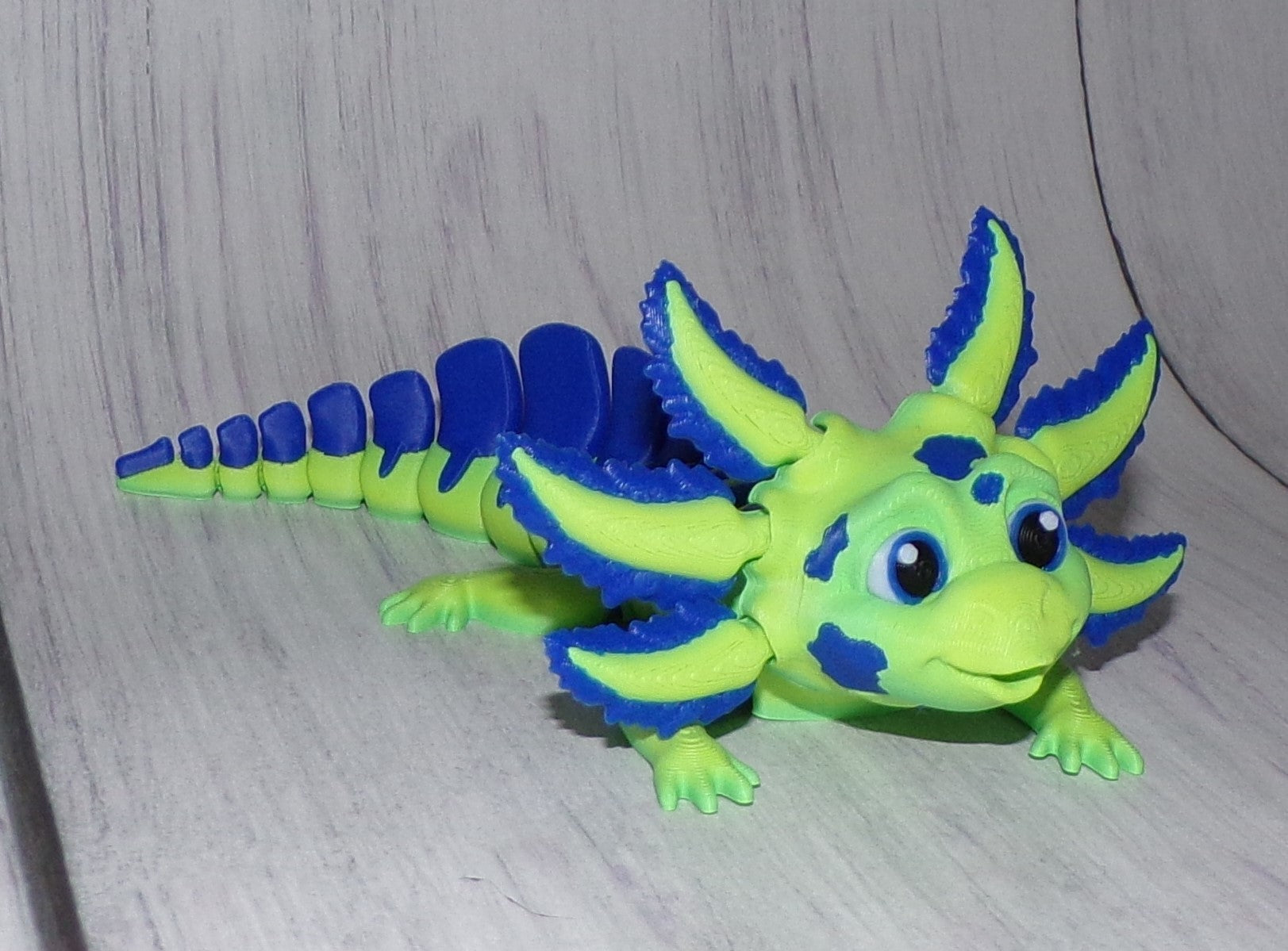 Sweet and Sour Axolotl Articulated 3d Printed Figurine - Wonderland 3D Printing 