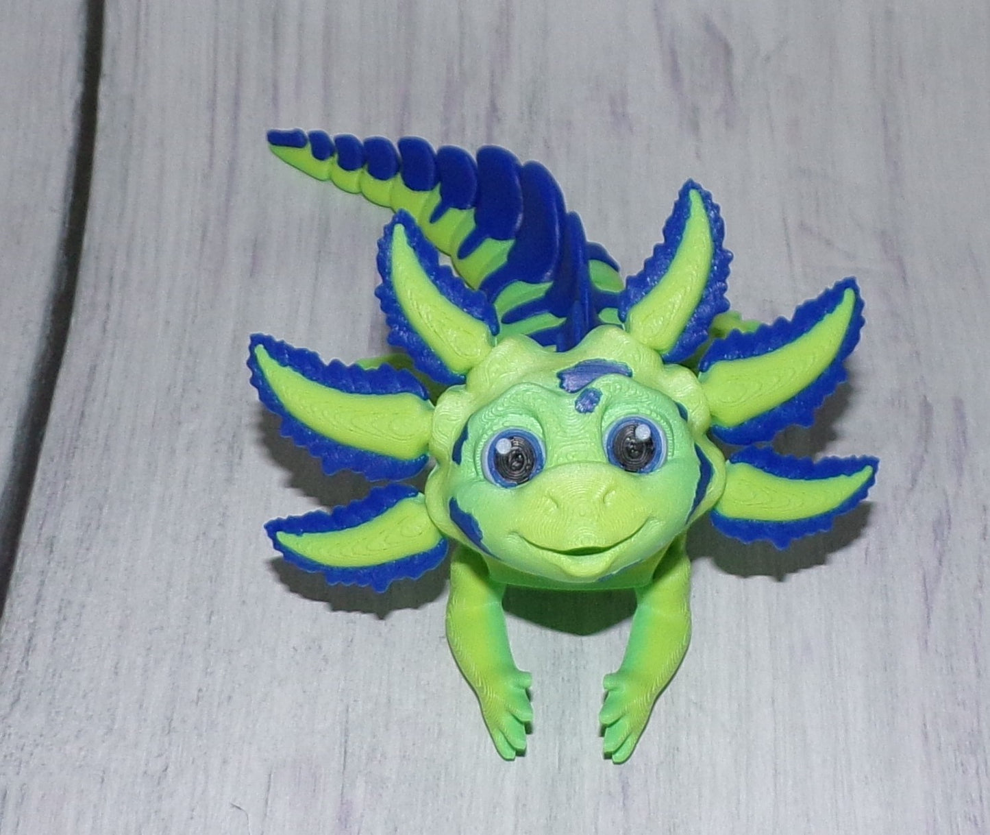 Sweet and Sour Axolotl Articulated 3d Printed Figurine - Wonderland 3D Printing 