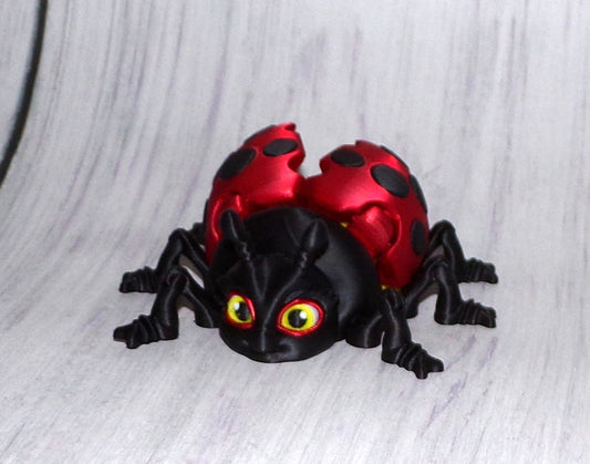 Saddie the Lady Bug Articulated 3d Printed Figurine - Wonderland 3D Printing 