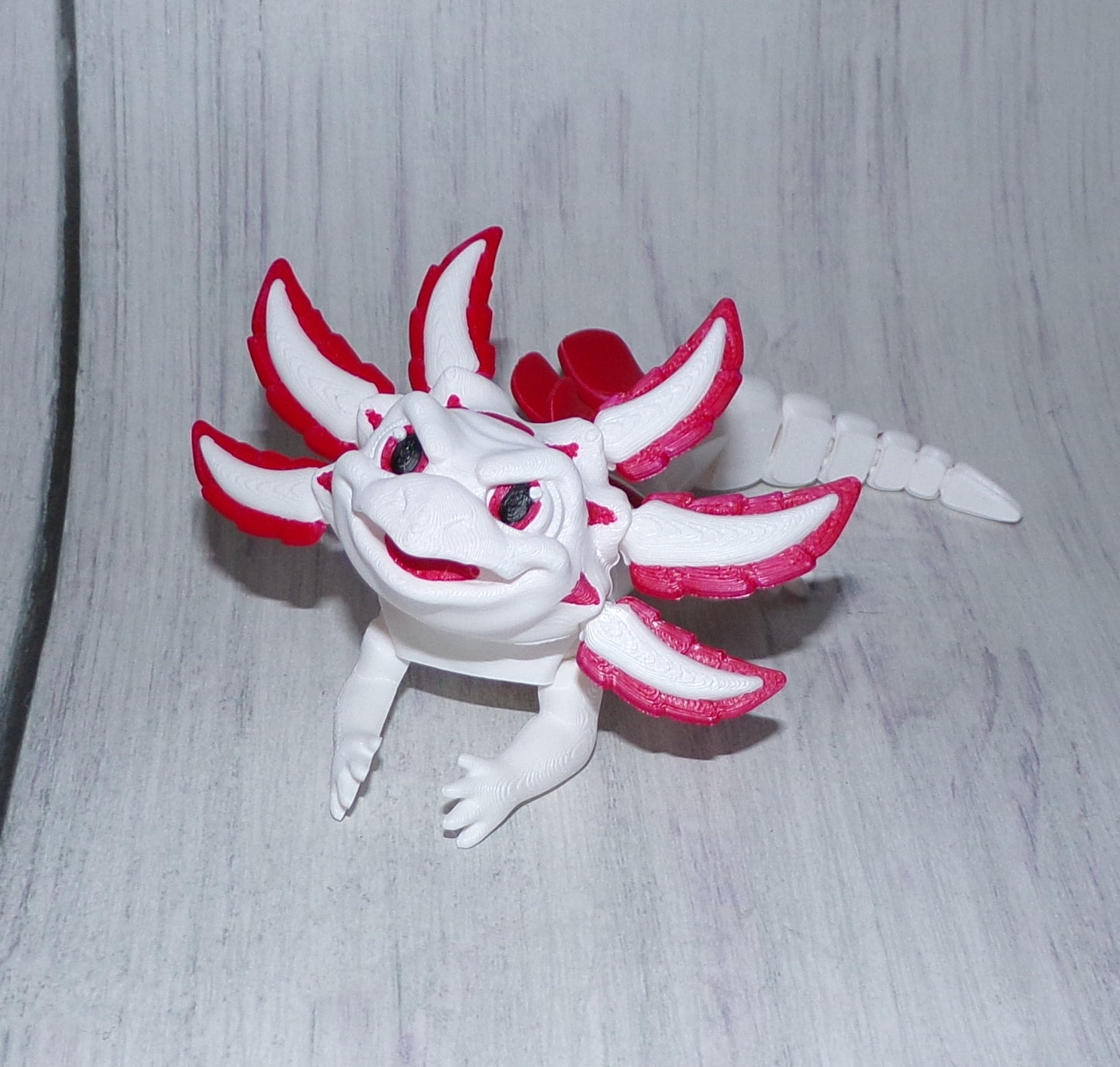 Velvet Cake Axolotl Articulated 3d Printed Figurine - Wonderland 3D Printing 