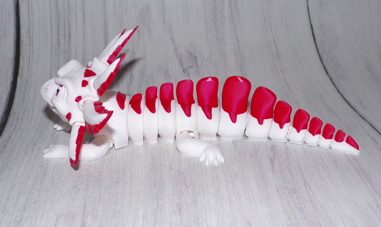 Velvet Cake Axolotl Articulated 3d Printed Figurine - Wonderland 3D Printing 